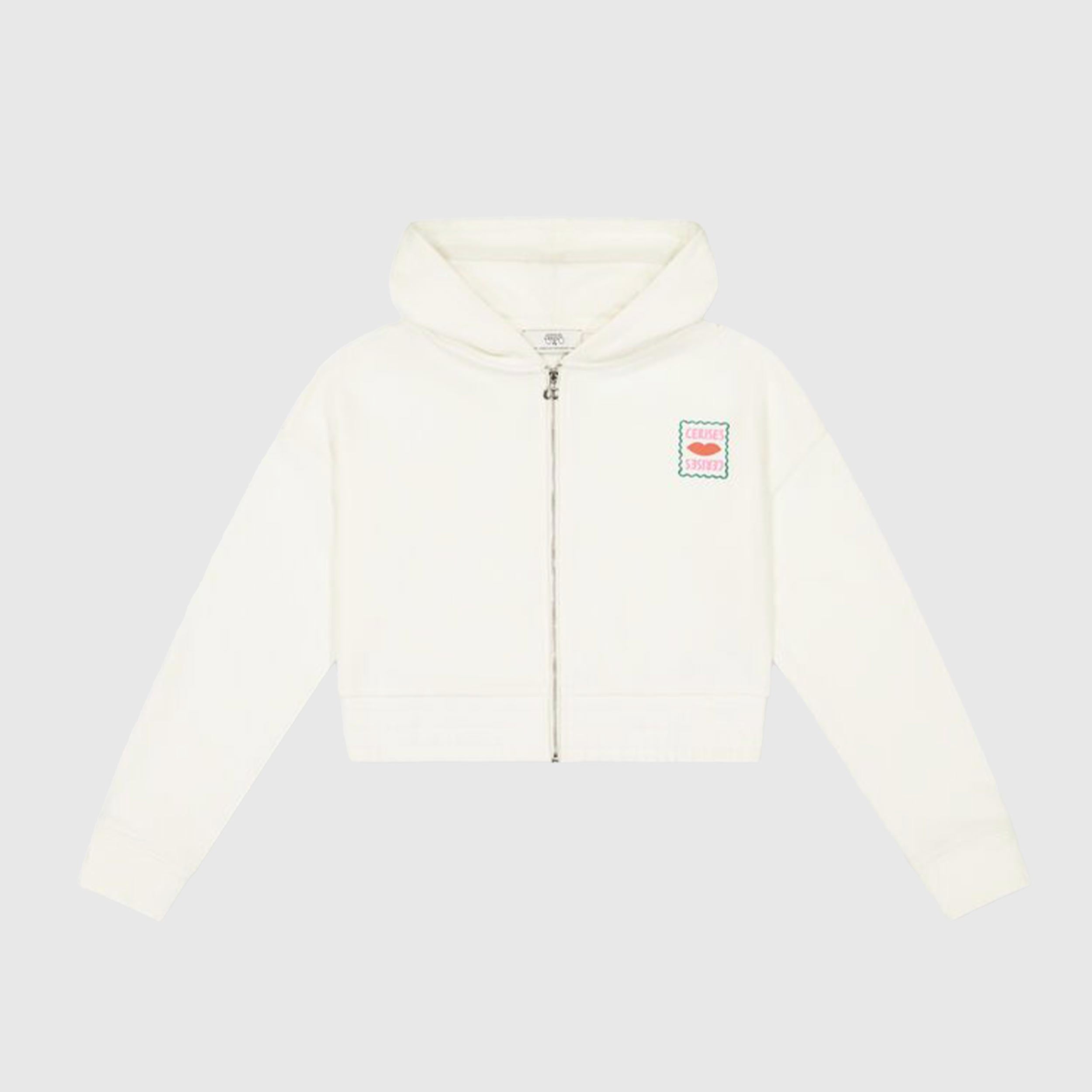 Felpa Bianca Taglio Dritto Firmata LE TEMPS DE CERISES