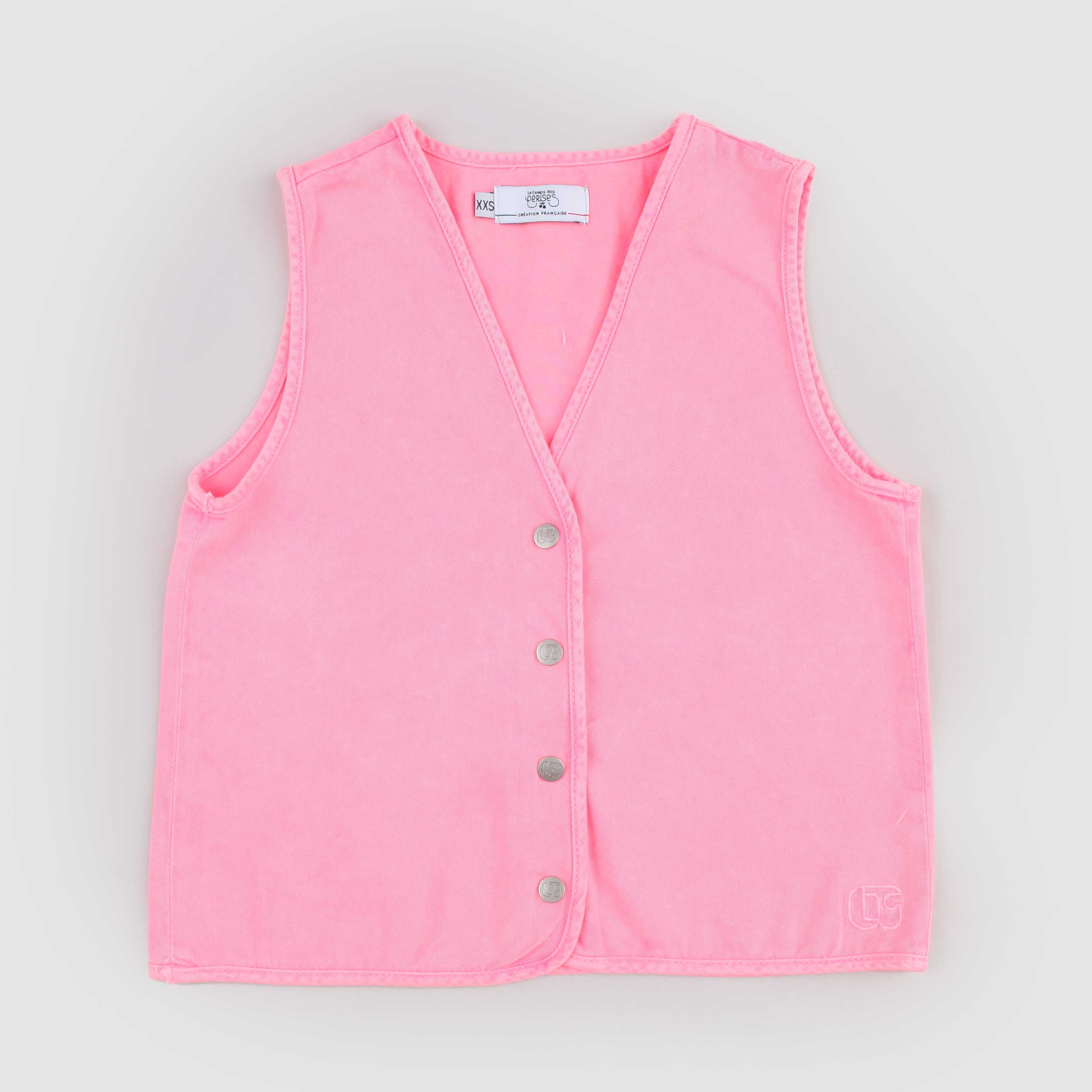 Gilet Rosa Fluo Smanicato Firmato LE TEMPS DES CERISES