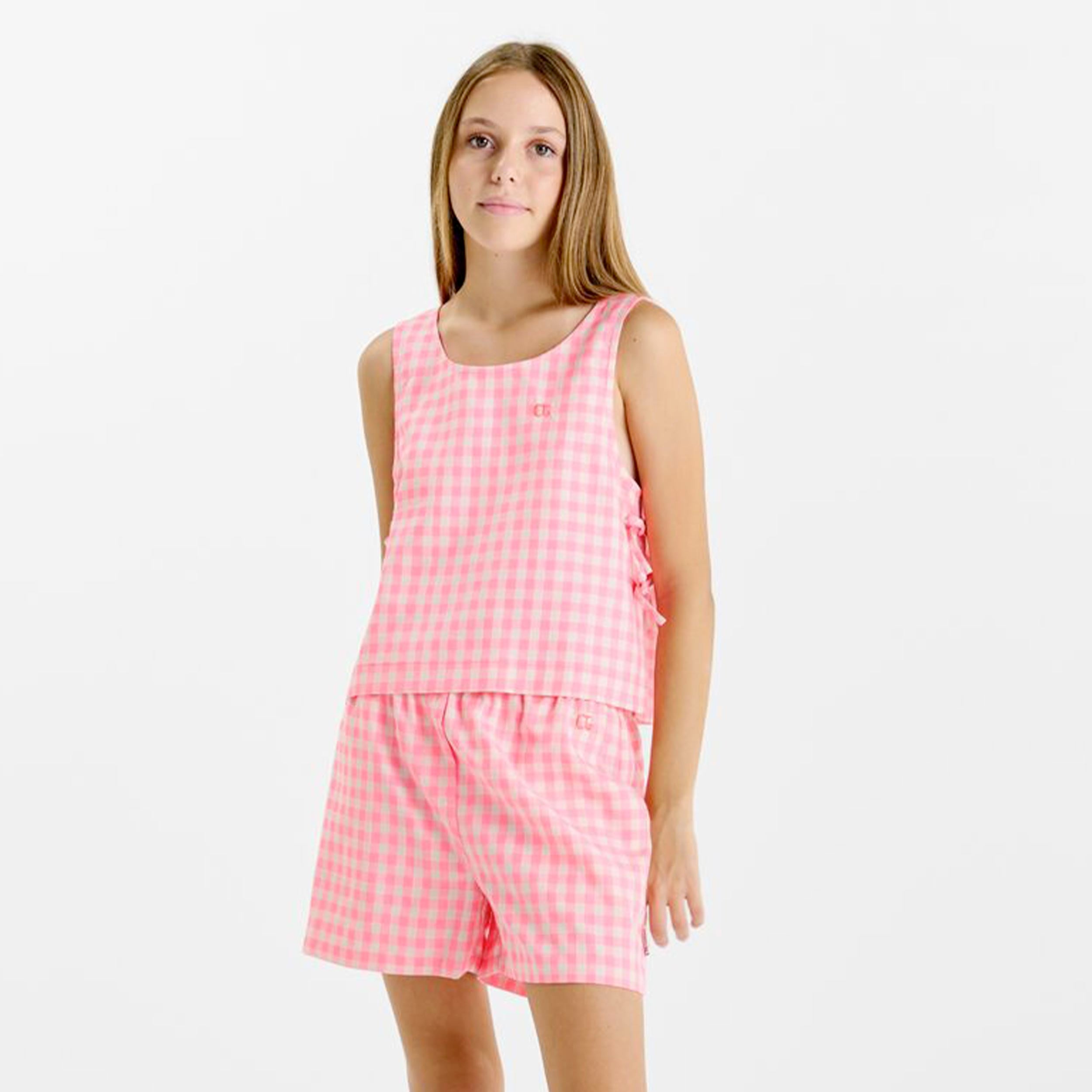 Top Bianco e Fucsia a Quadri Firmato LE TEMPS DES CERISES