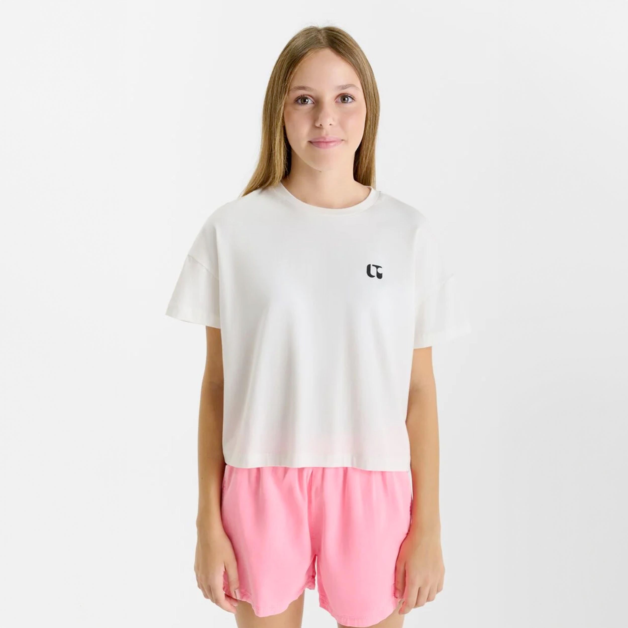 Maglietta Bianca con Stampa Nera Firmata LE TEMPS DES CERISES