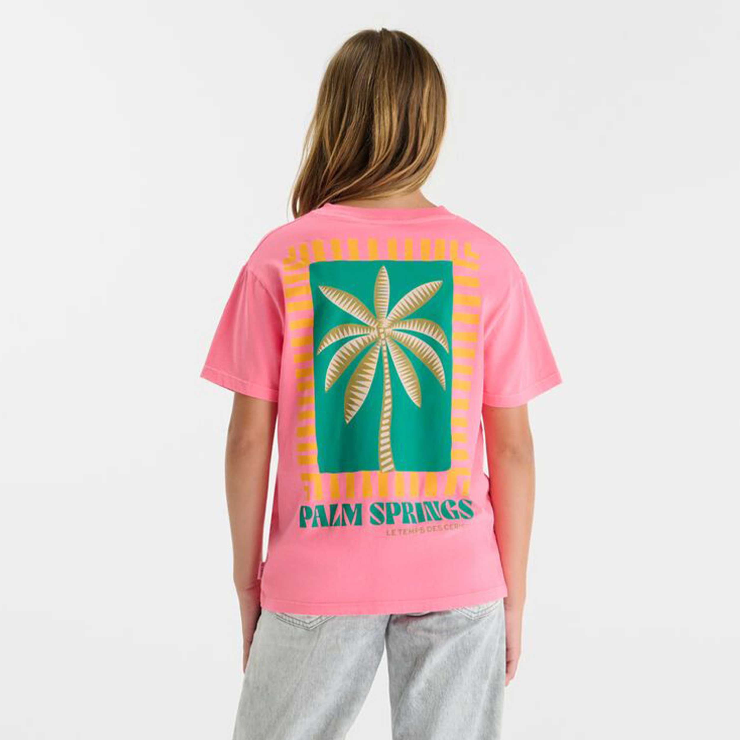 T-shirt Palmsgi Rosa Fluo Firmata LE TEMPS DES CERISES