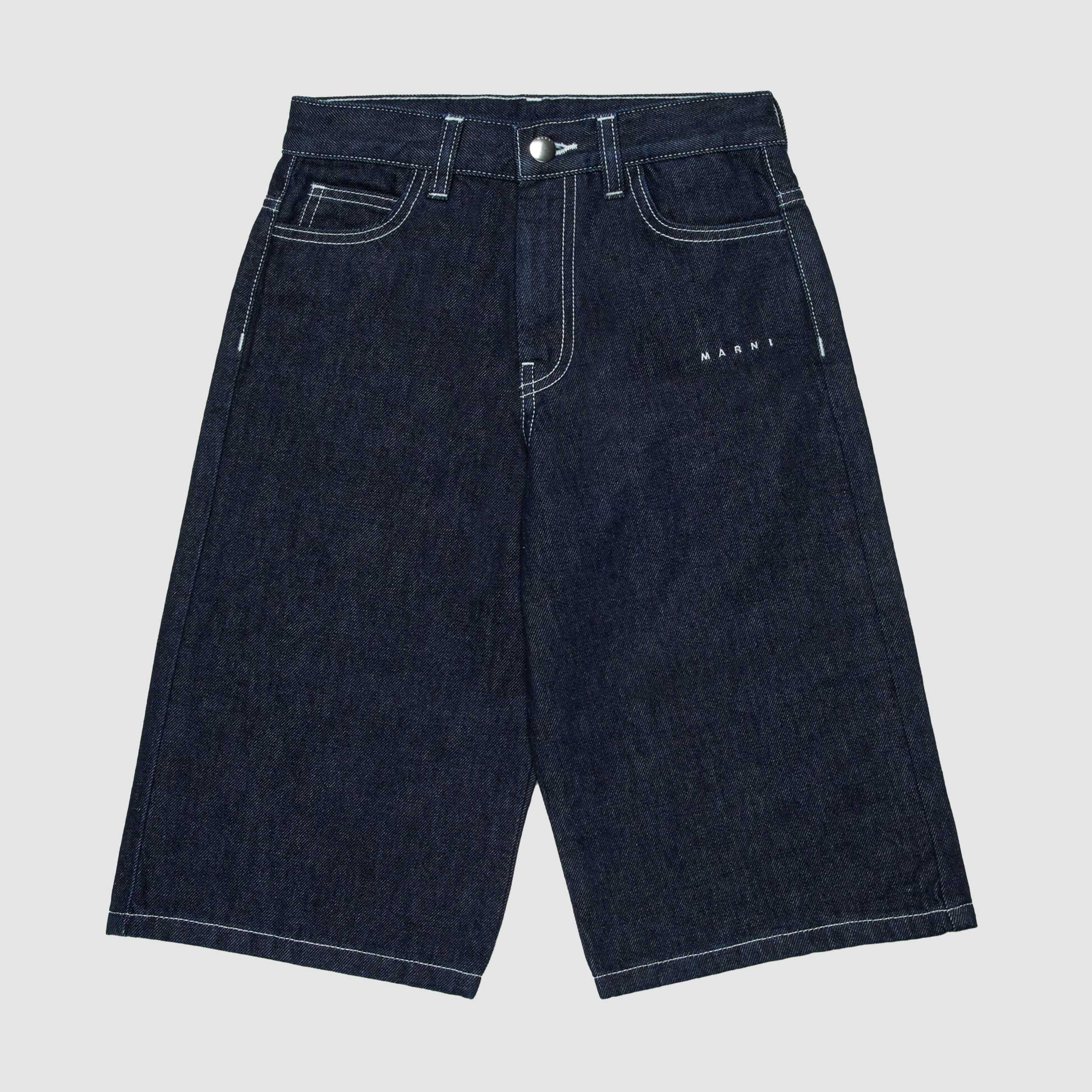 Bermuda di Jeans con Impuntura Firmato MARNI