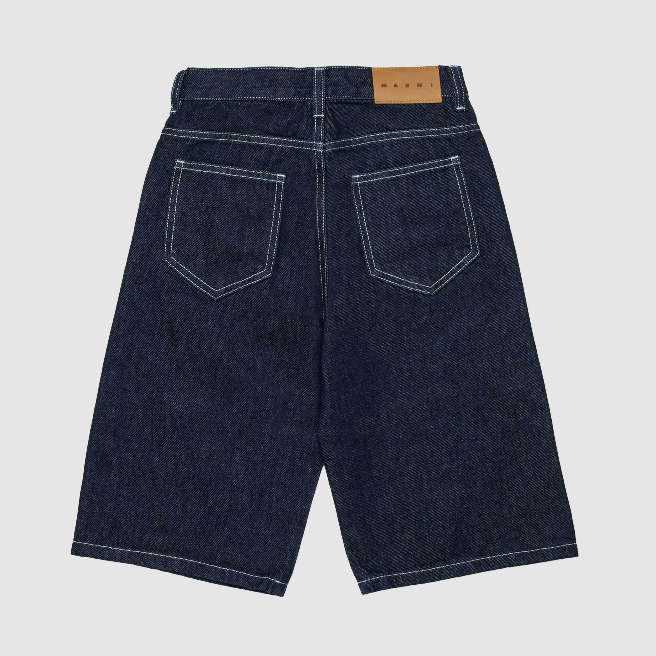 Bermuda di Jeans con Impuntura Firmato MARNI