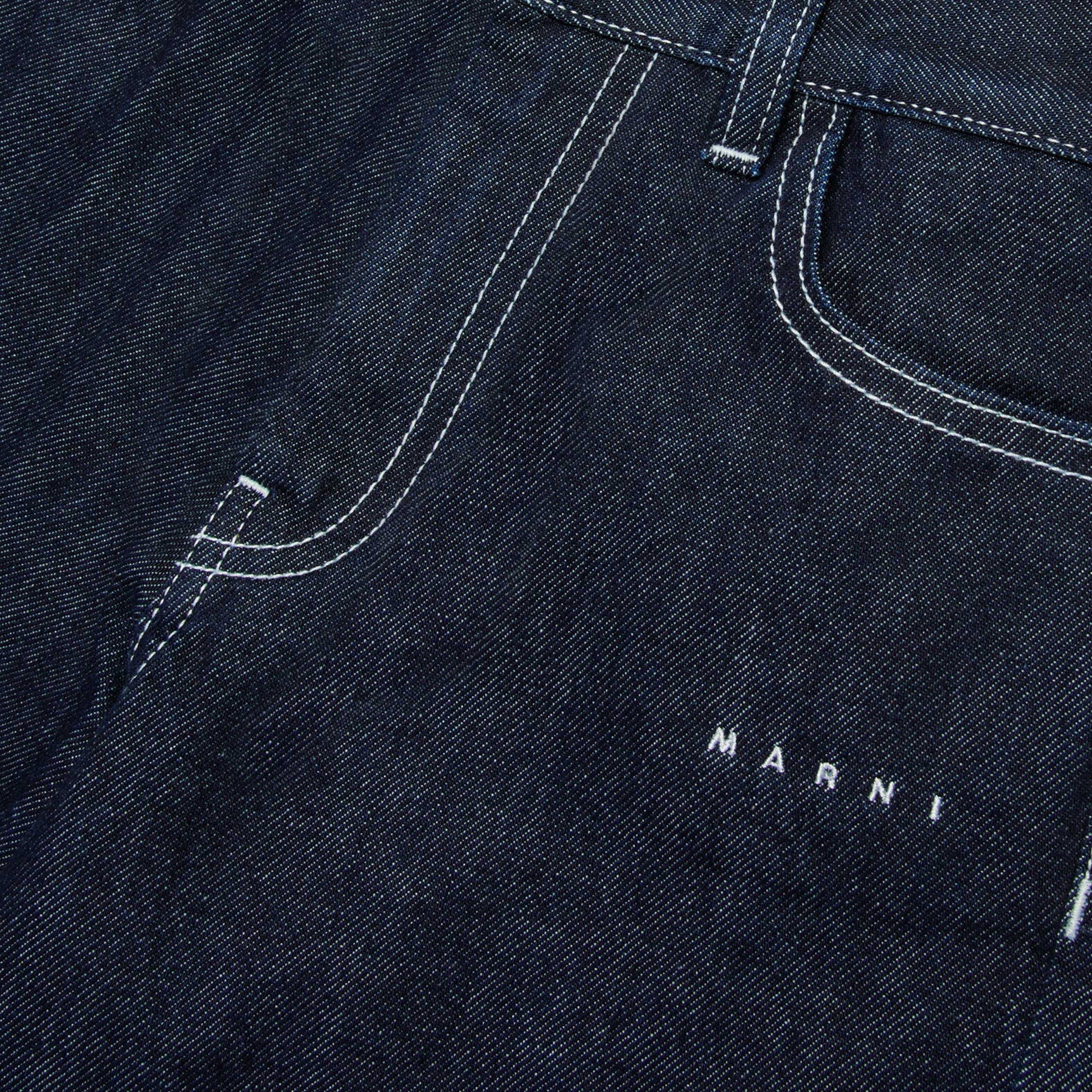 Bermuda di Jeans con Impuntura Firmato MARNI