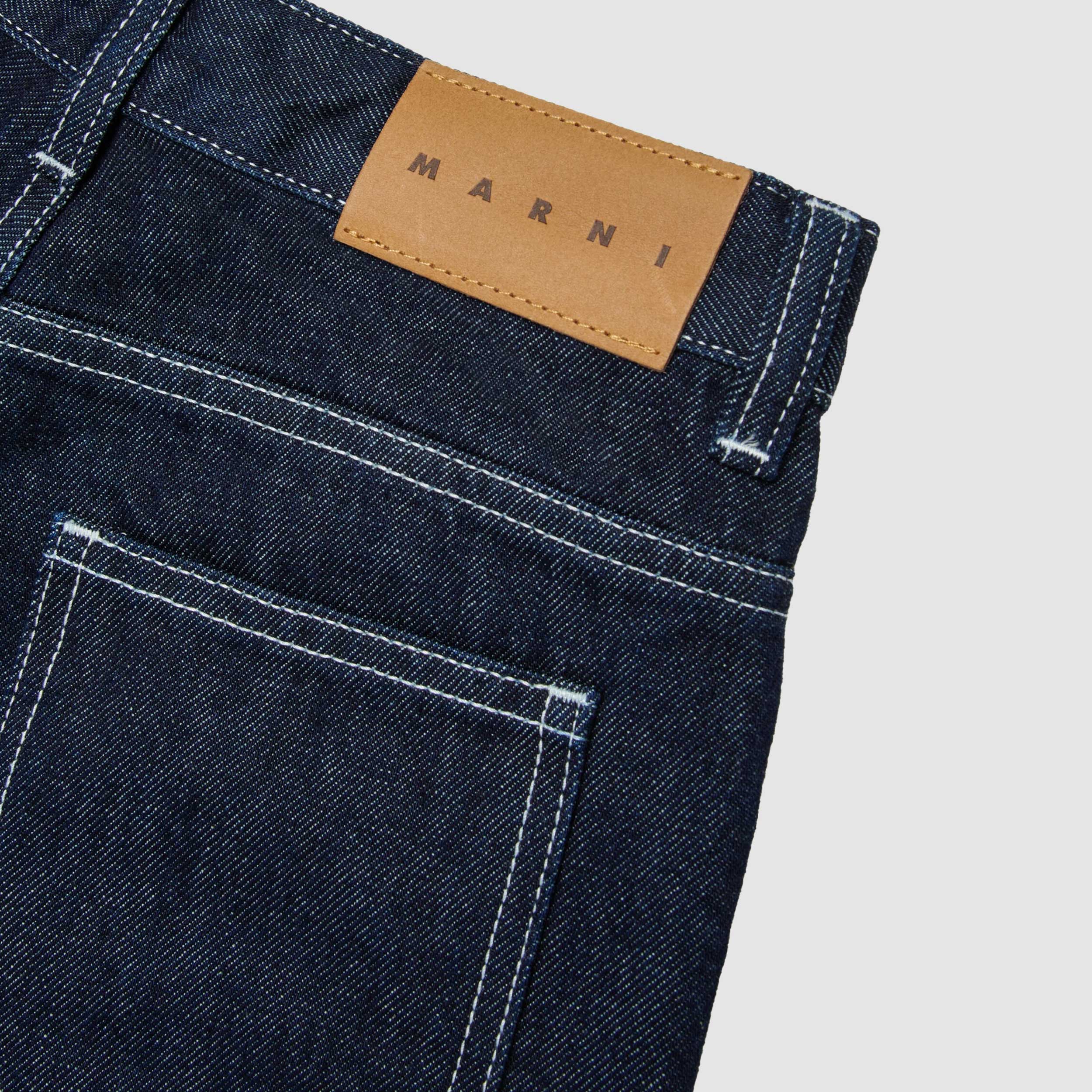 Bermuda di Jeans con Impuntura Firmato MARNI