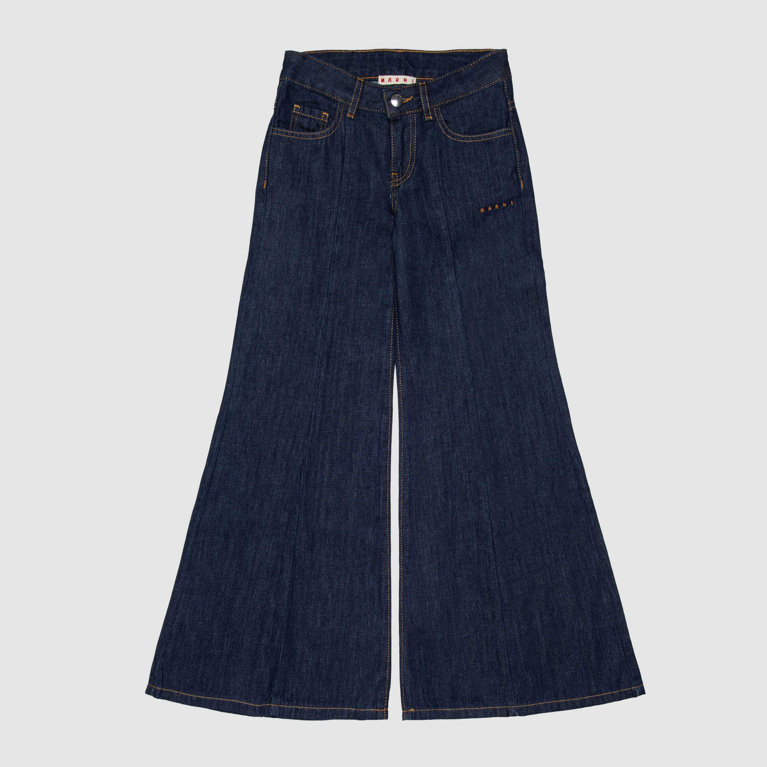 Jeans Denim Scuro con Cuciture Marroni Firmato MARNI
