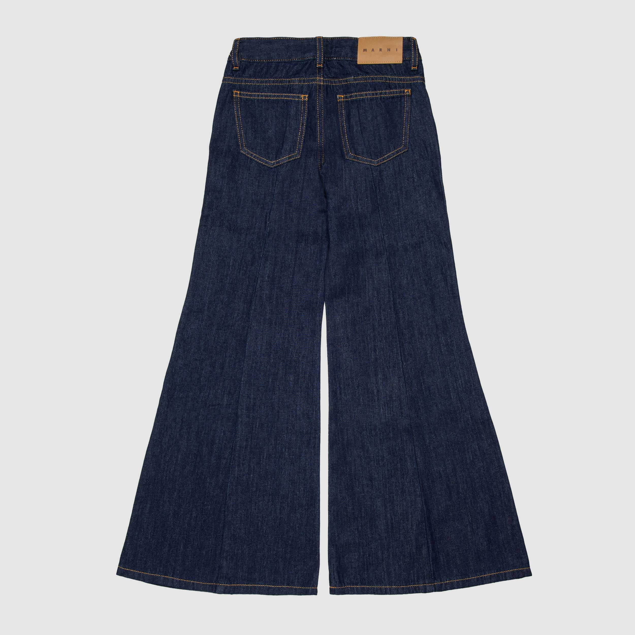 Jeans Denim Scuro con Cuciture Marroni Firmato MARNI
