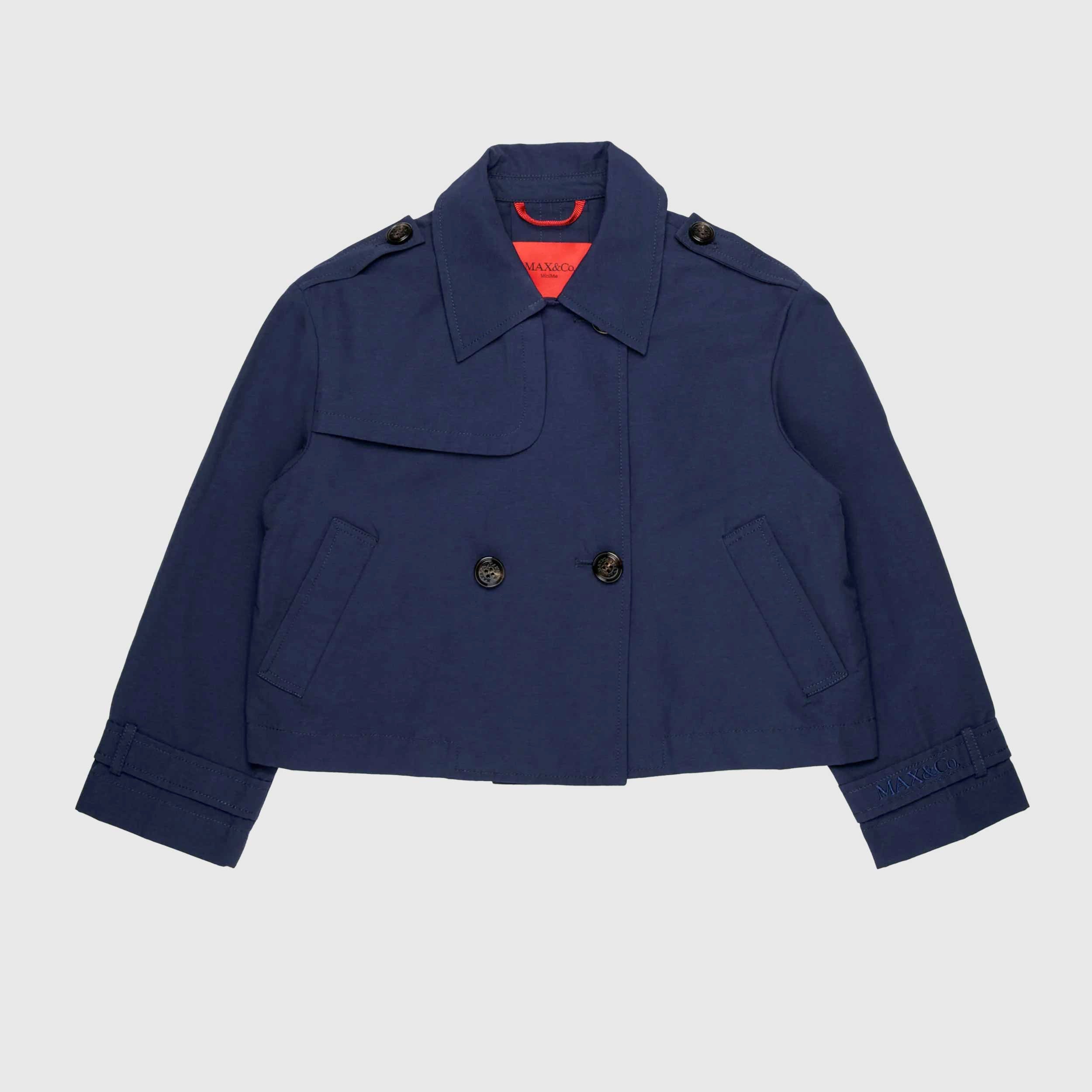 Giacca Blu Cropped Doppiopetto Firmata MAX AND CO
