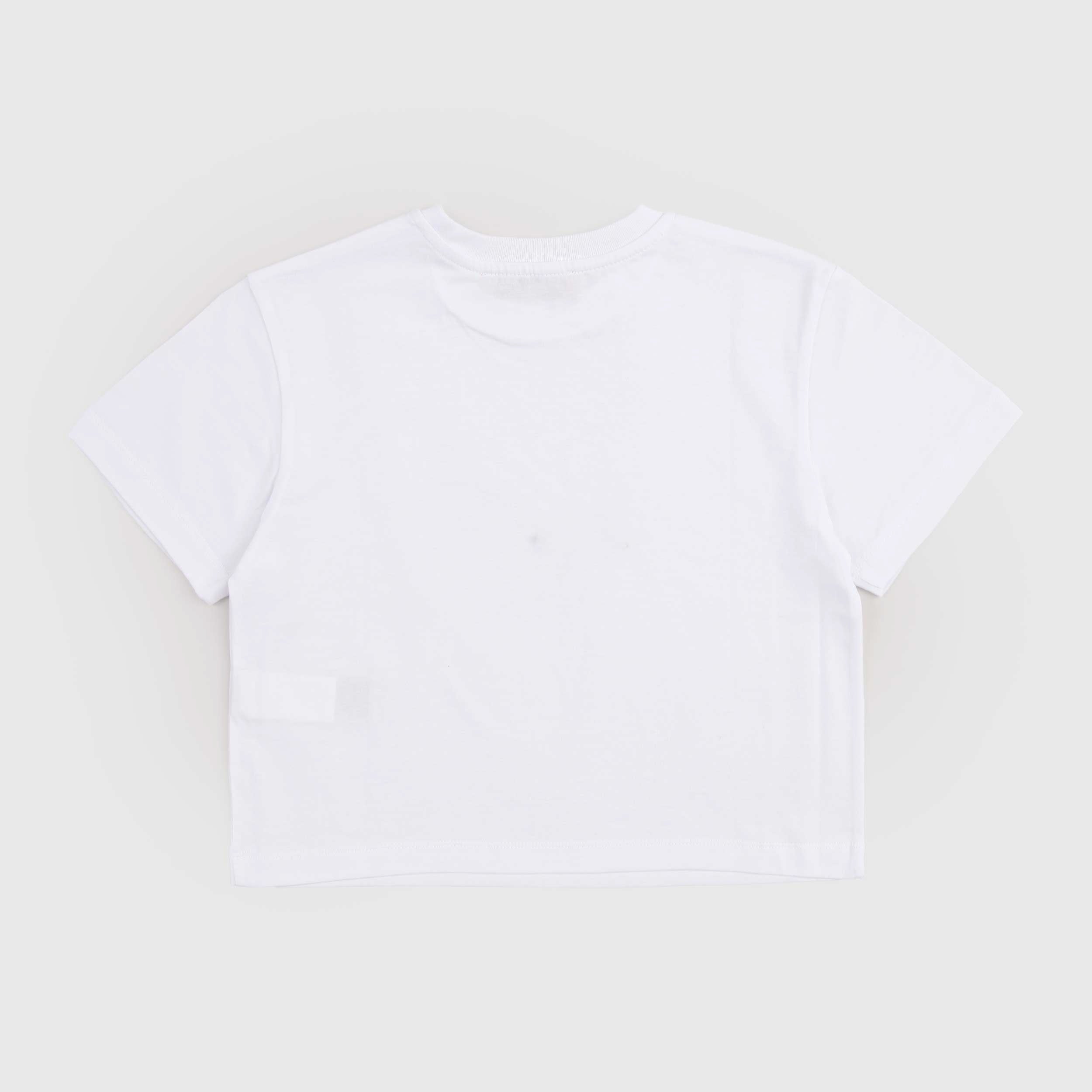 T-shirt Bianca Con Logo Rosso Firmata MAX AND CO