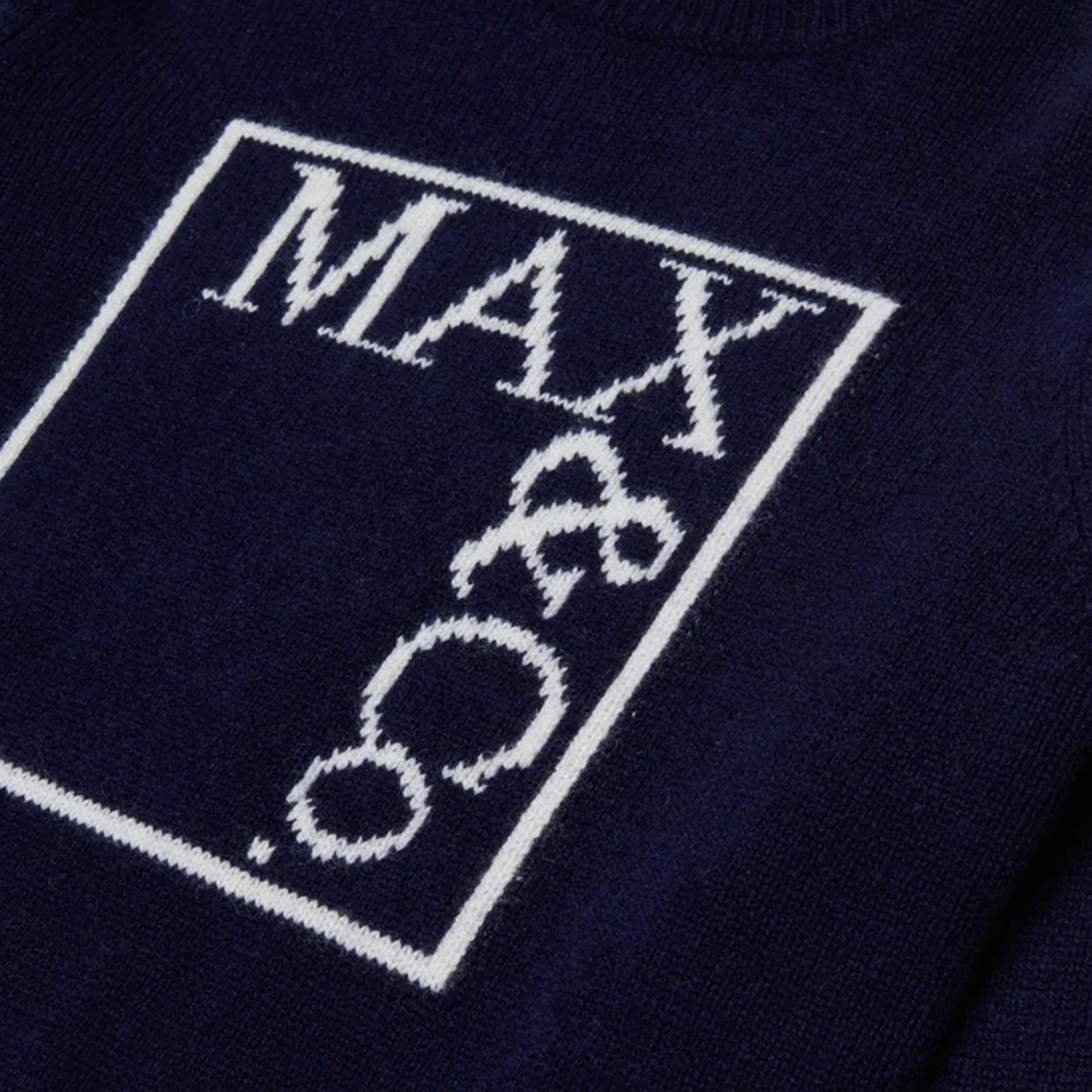 Blue Embroidered Logo T-Shirt for Girl by MAX AND CO