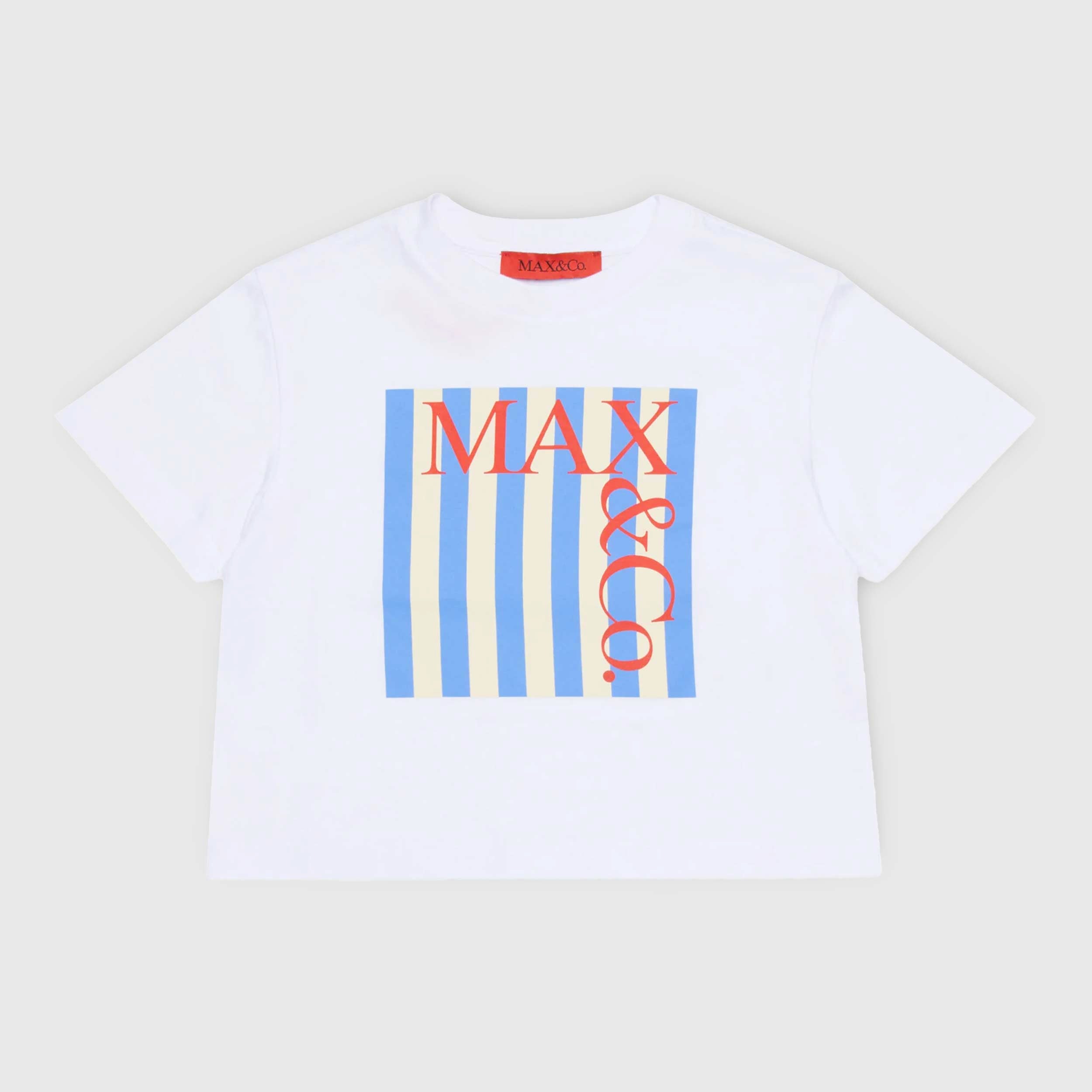 T-shirt con Logo Maxi Frontale Firmata MAX AND CO