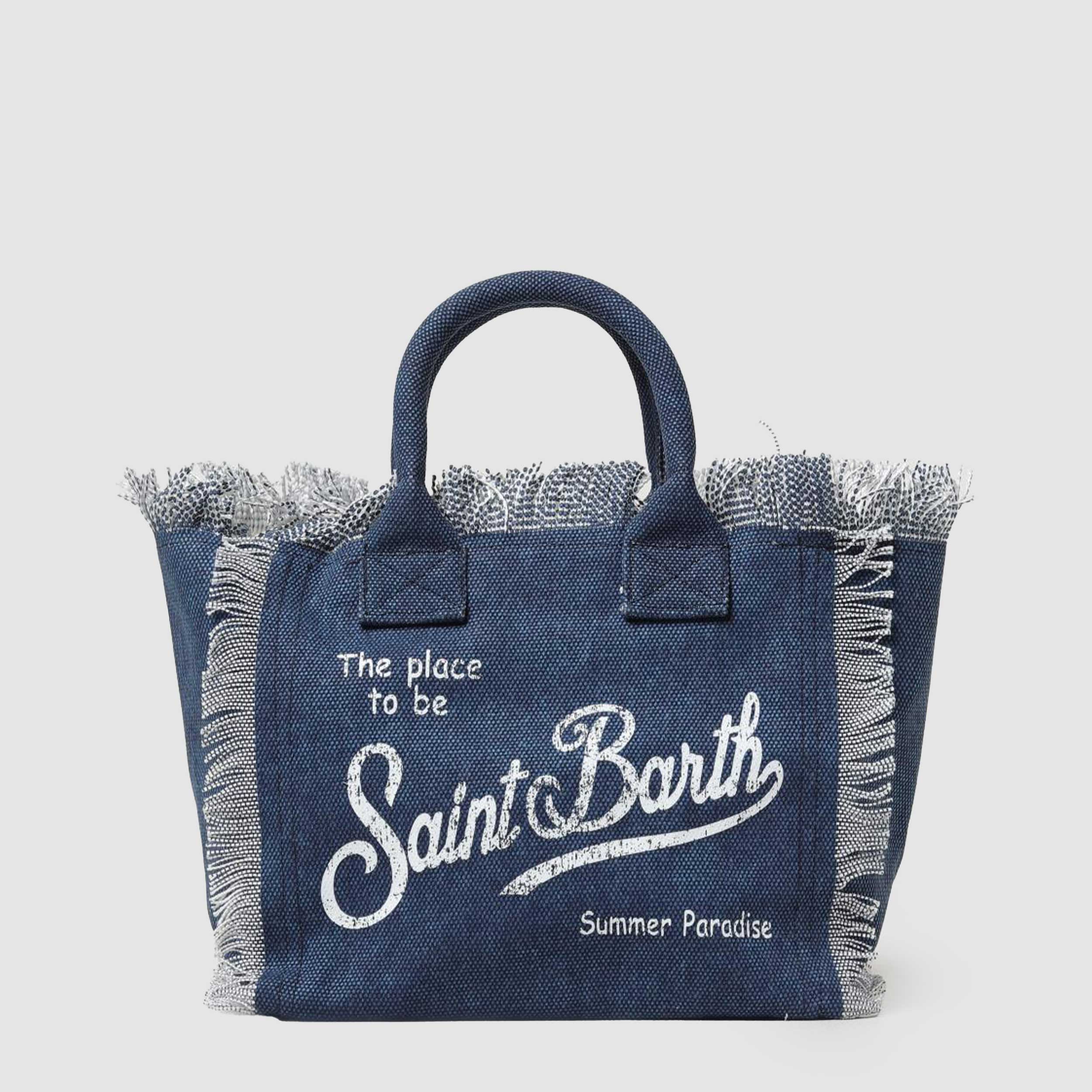 Borsa Indaco Tote Colette in Canvas Firmata MC2 SAINT BARTH