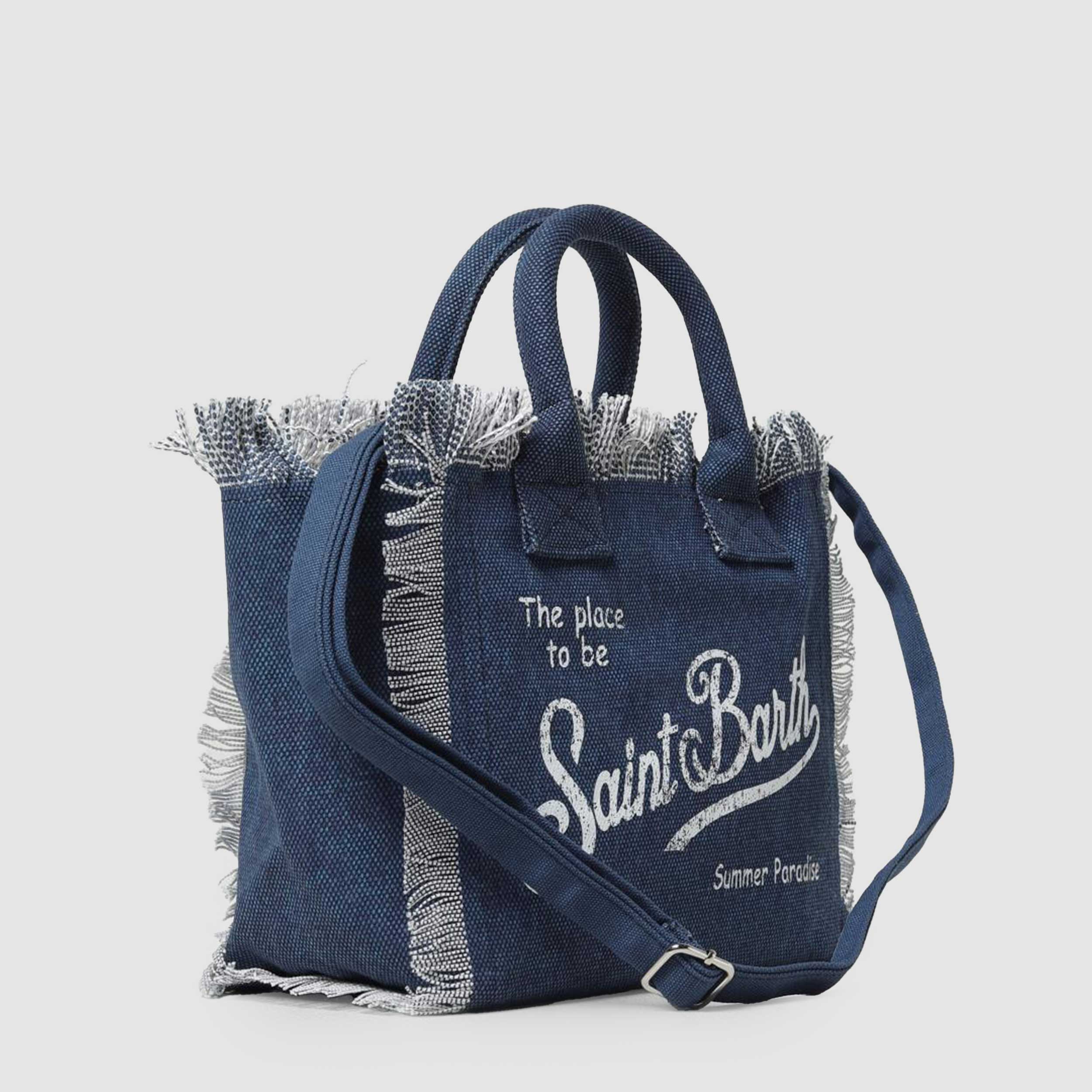 Borsa Indaco Tote Colette in Canvas Firmata MC2 SAINT BARTH