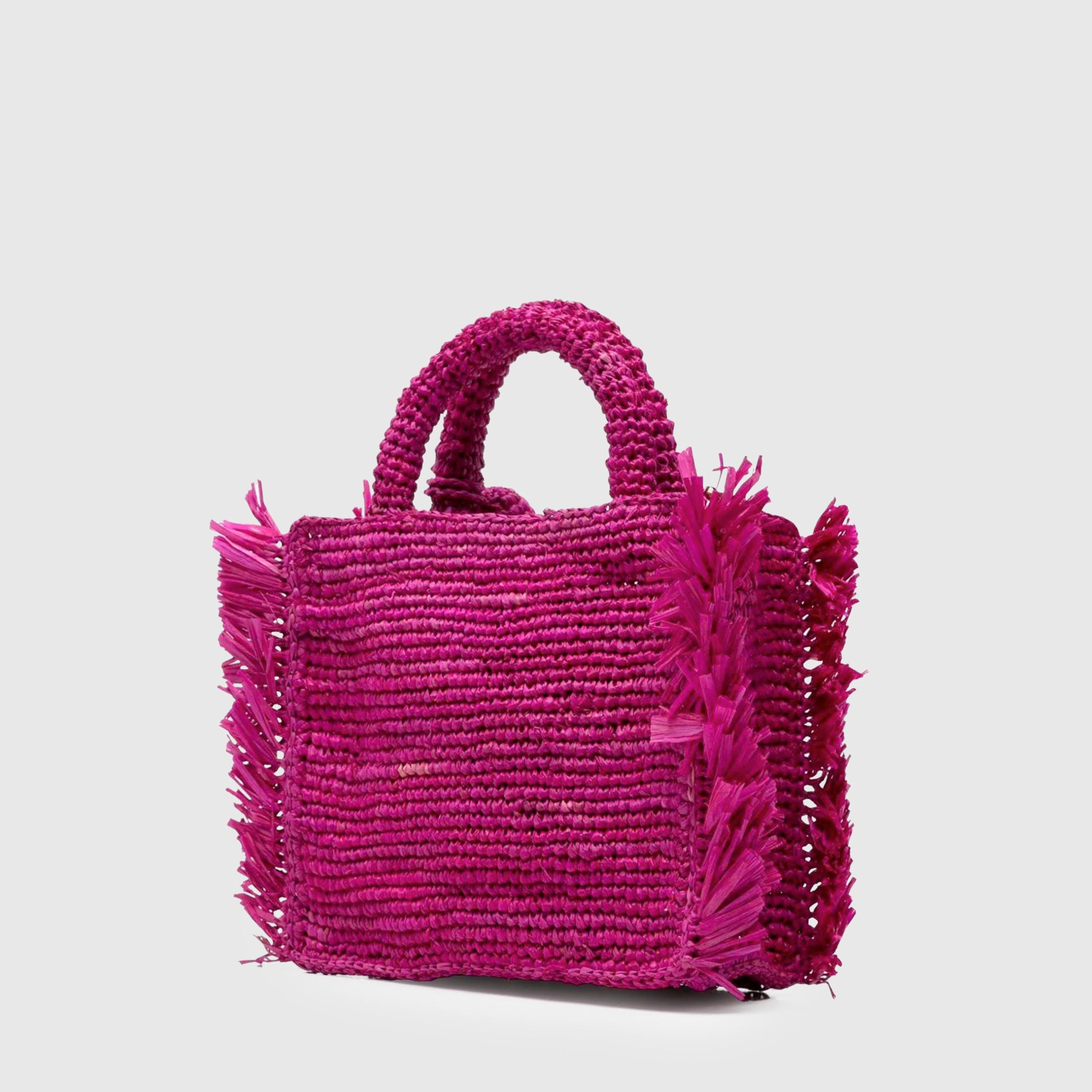 Borsa Vanity Mini Fucsia Rafia By MC2 SAINT BARTH