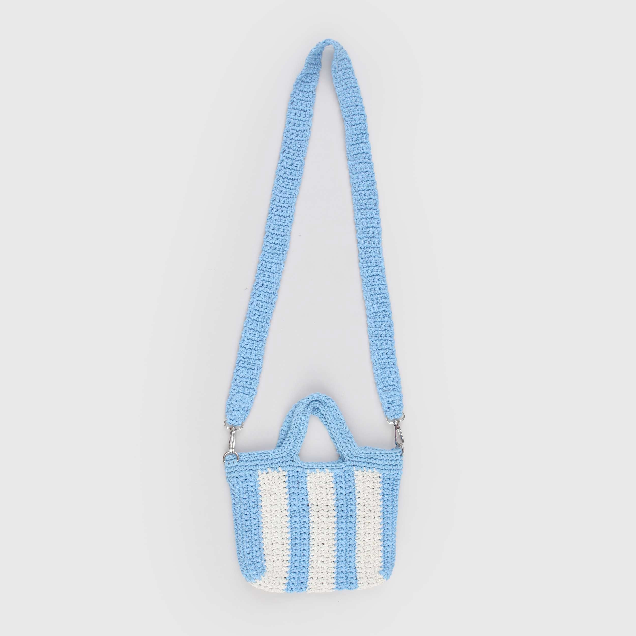 Borsa Bianca e Celeste Uncinetto Firmata MC2 SAINT BARTH