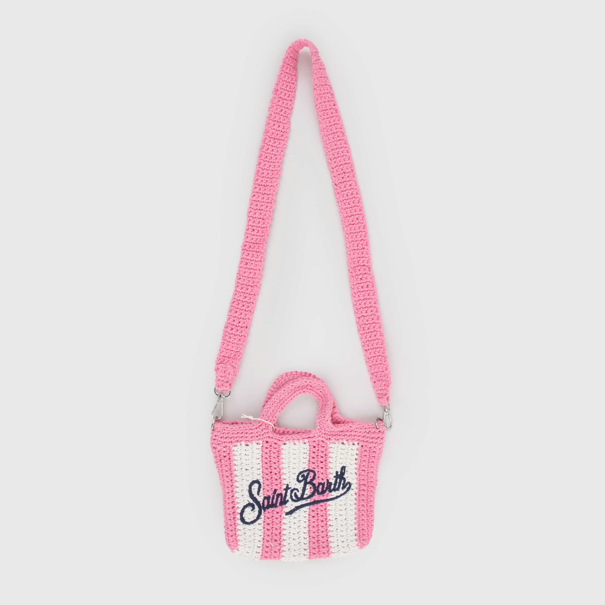 Borsa Bianca e Rosa Uncinetto Firmata MC2 SAINT BARTH