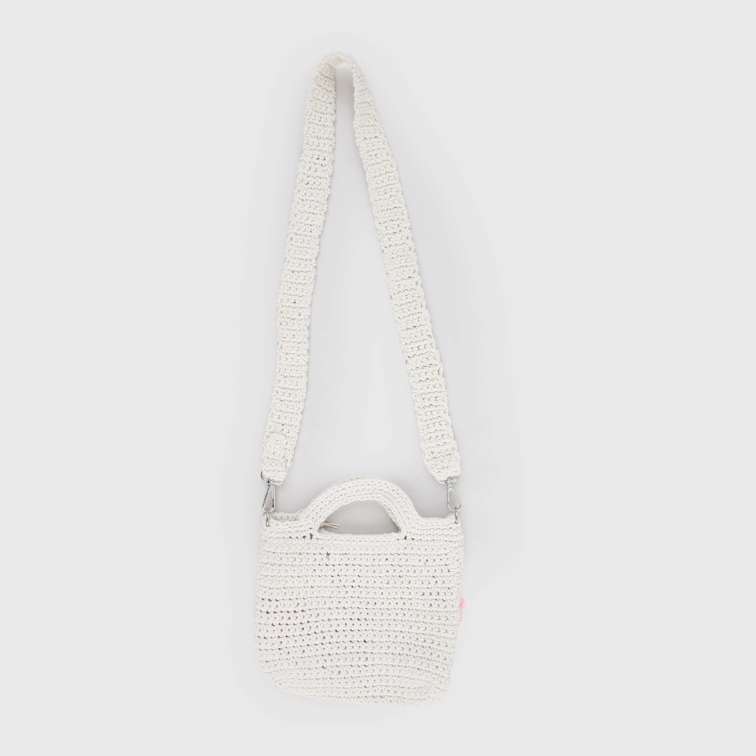 Borsa Tote Beige Design a Uncinetto Firmata MC2 SAINT BARTH