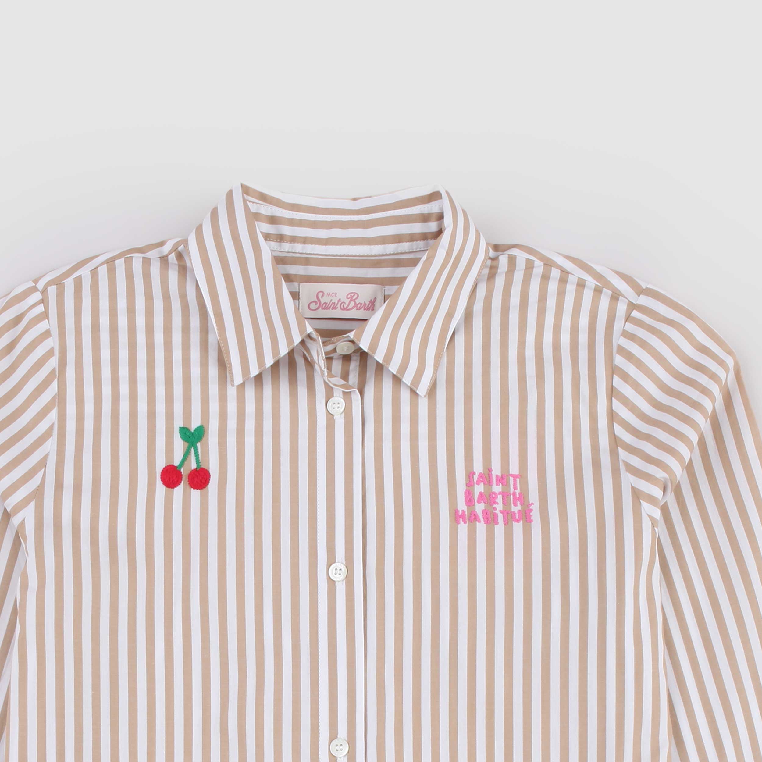 Abito Beige e Bianco con Ricami Firmato MC2 SAINT BARTH