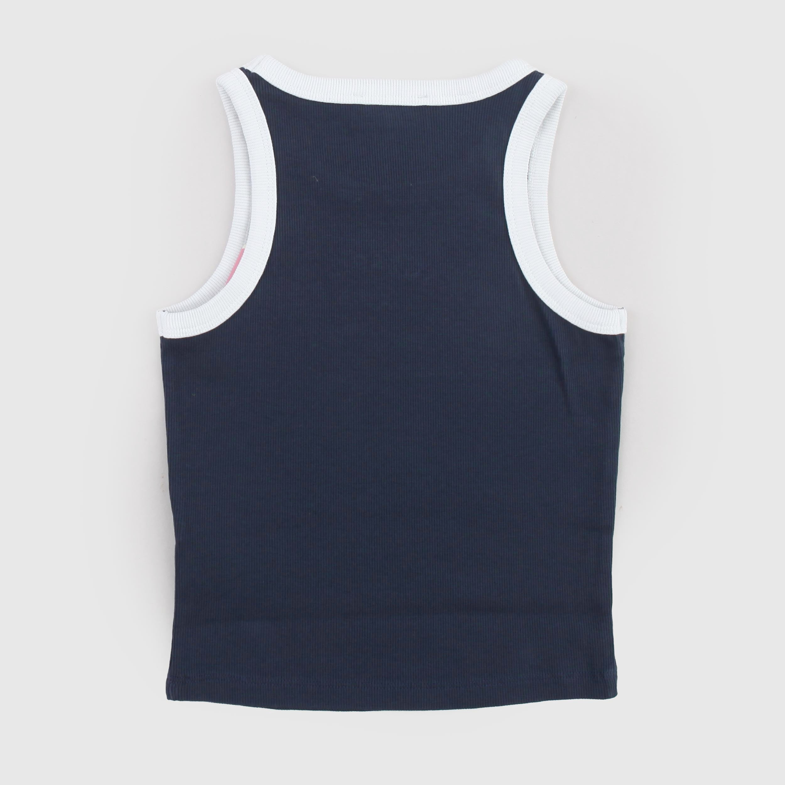 Canottiera Blu Bordata di Bianco Firmata MC2 SAINT BARTH