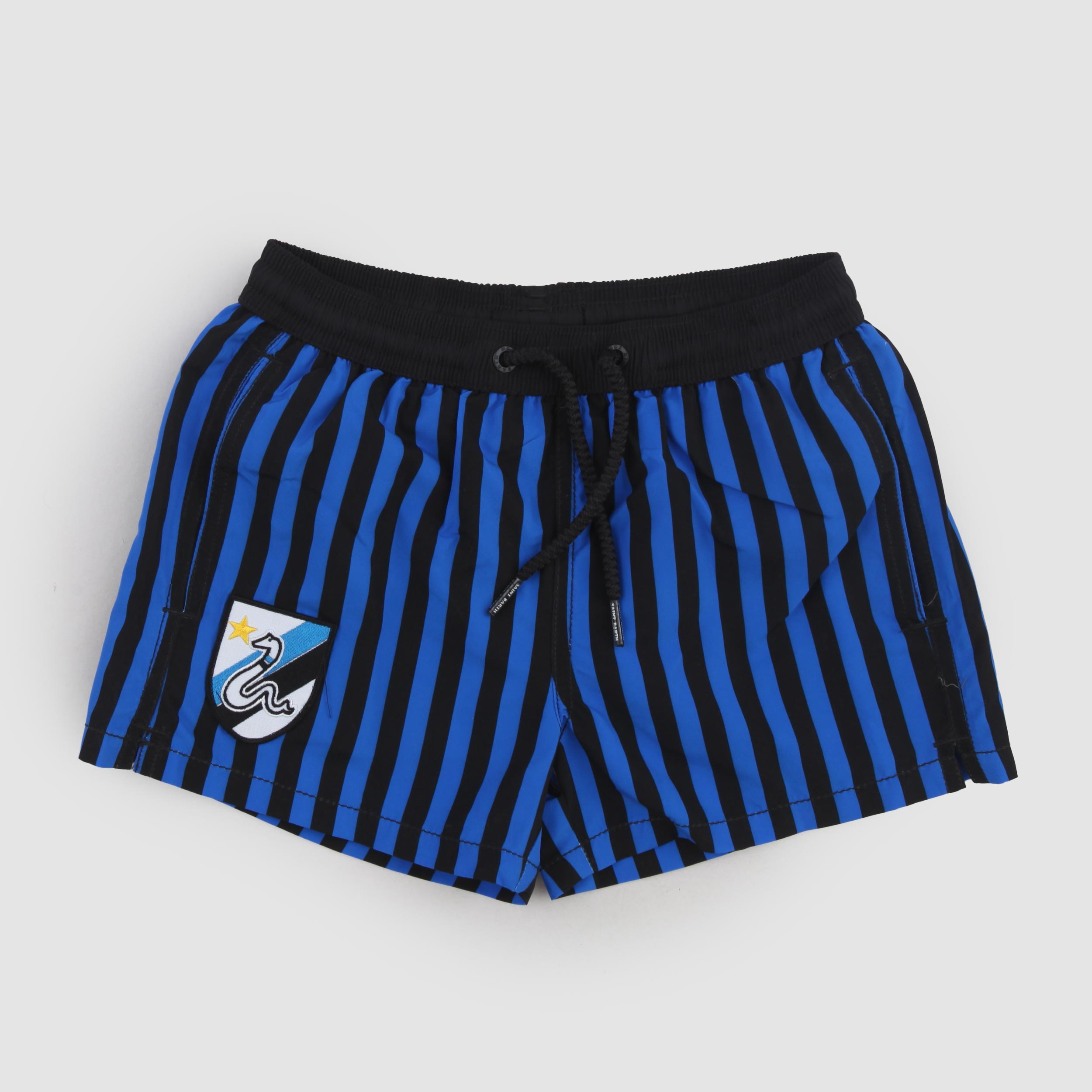Black and Blue Striped Swimsuit By MC2 SAINT BARTH