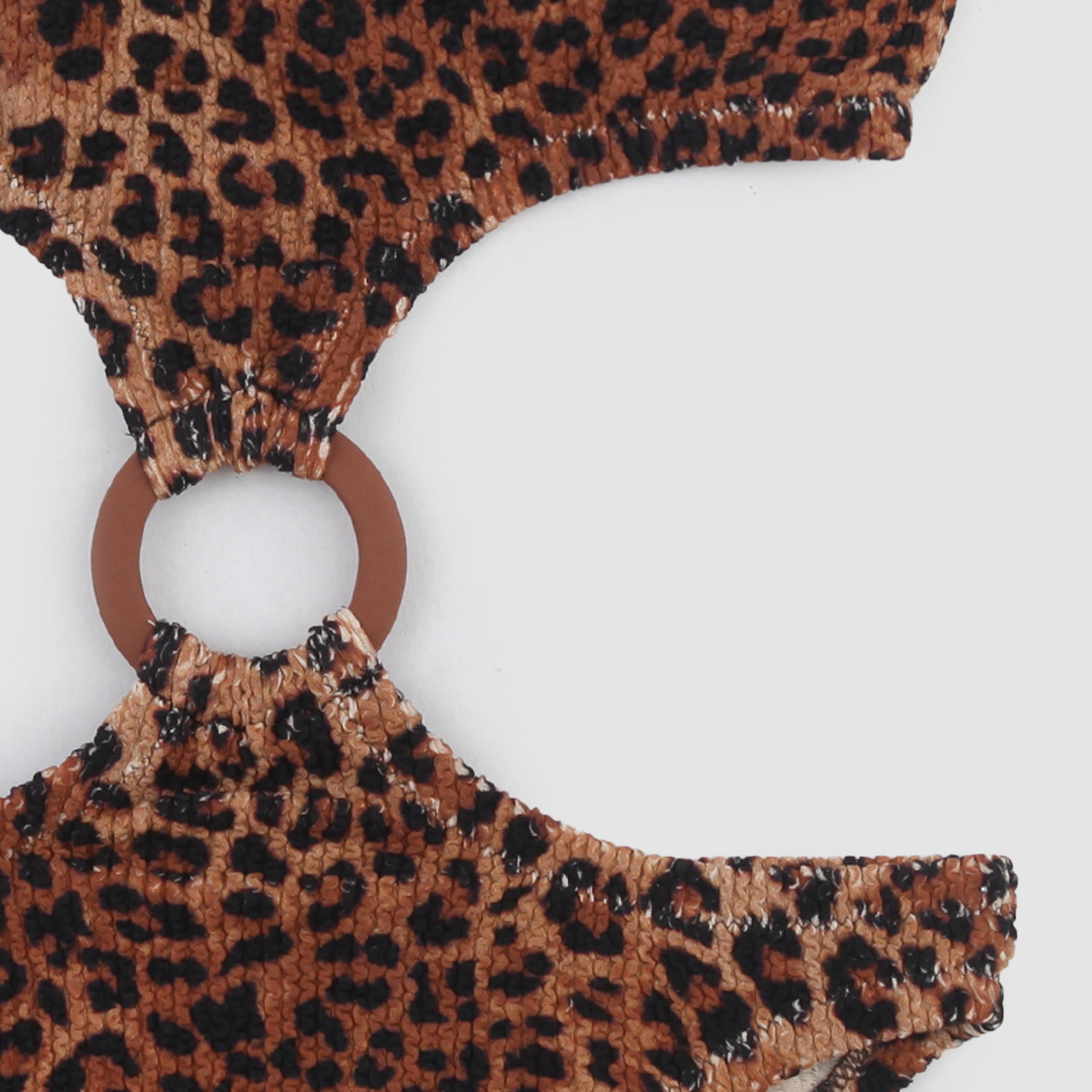 MC2 SAINT BARTH Brown Leopard Print One-Piece Swimsuit