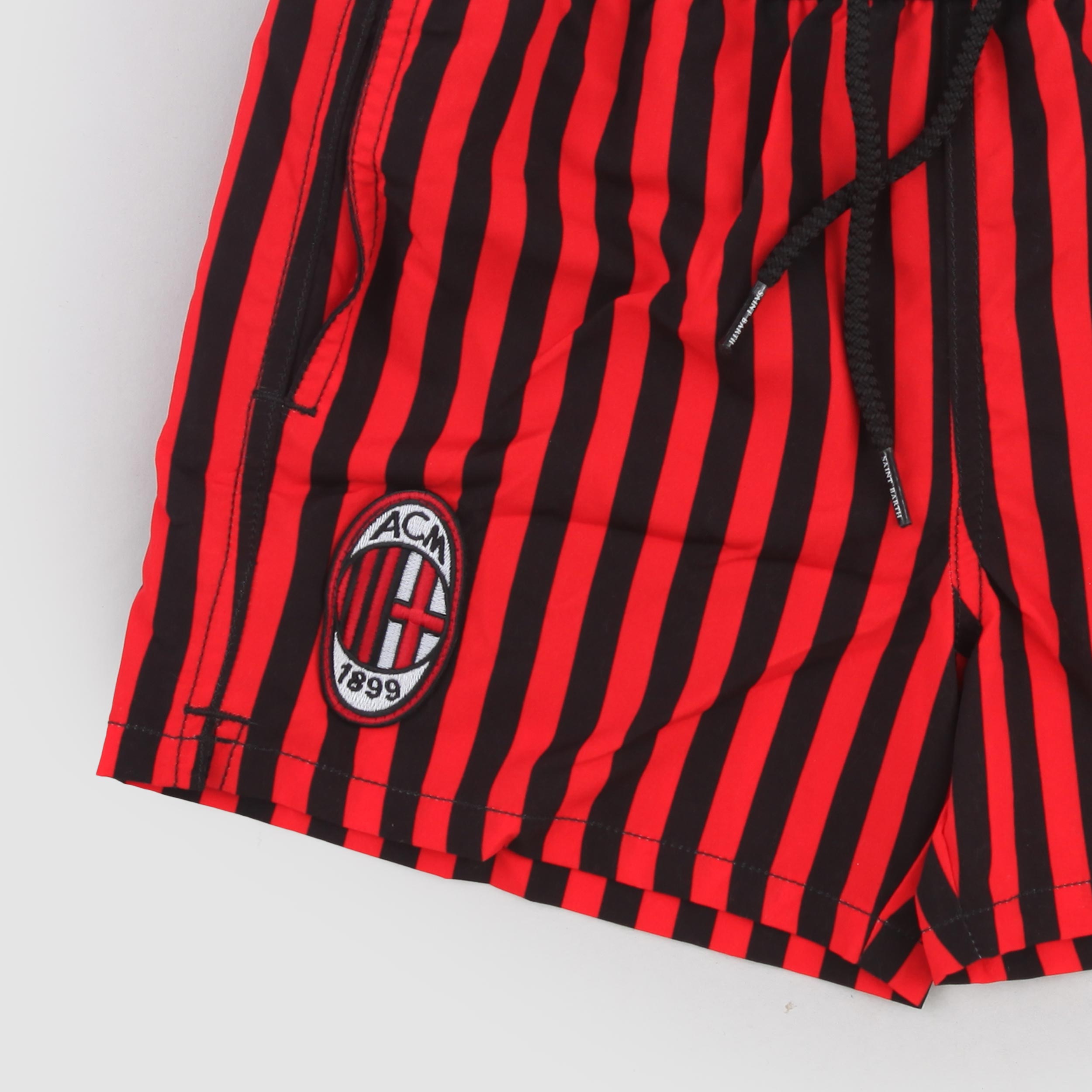 Black and Red Striped Swimsuit By MC2 SAINT BARTH