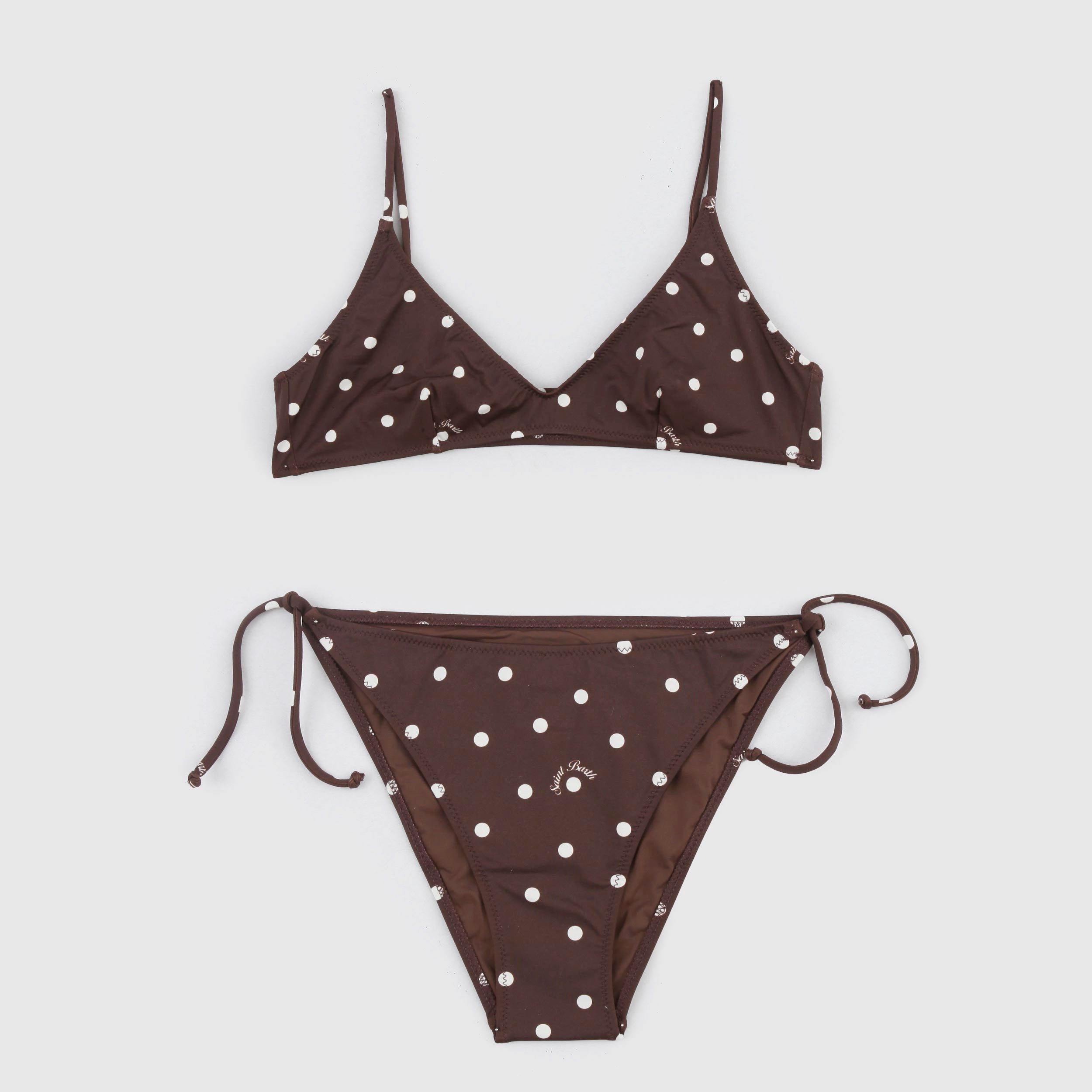 Costume Marrone con Pois Firmato MC2 SAINT BARTH
