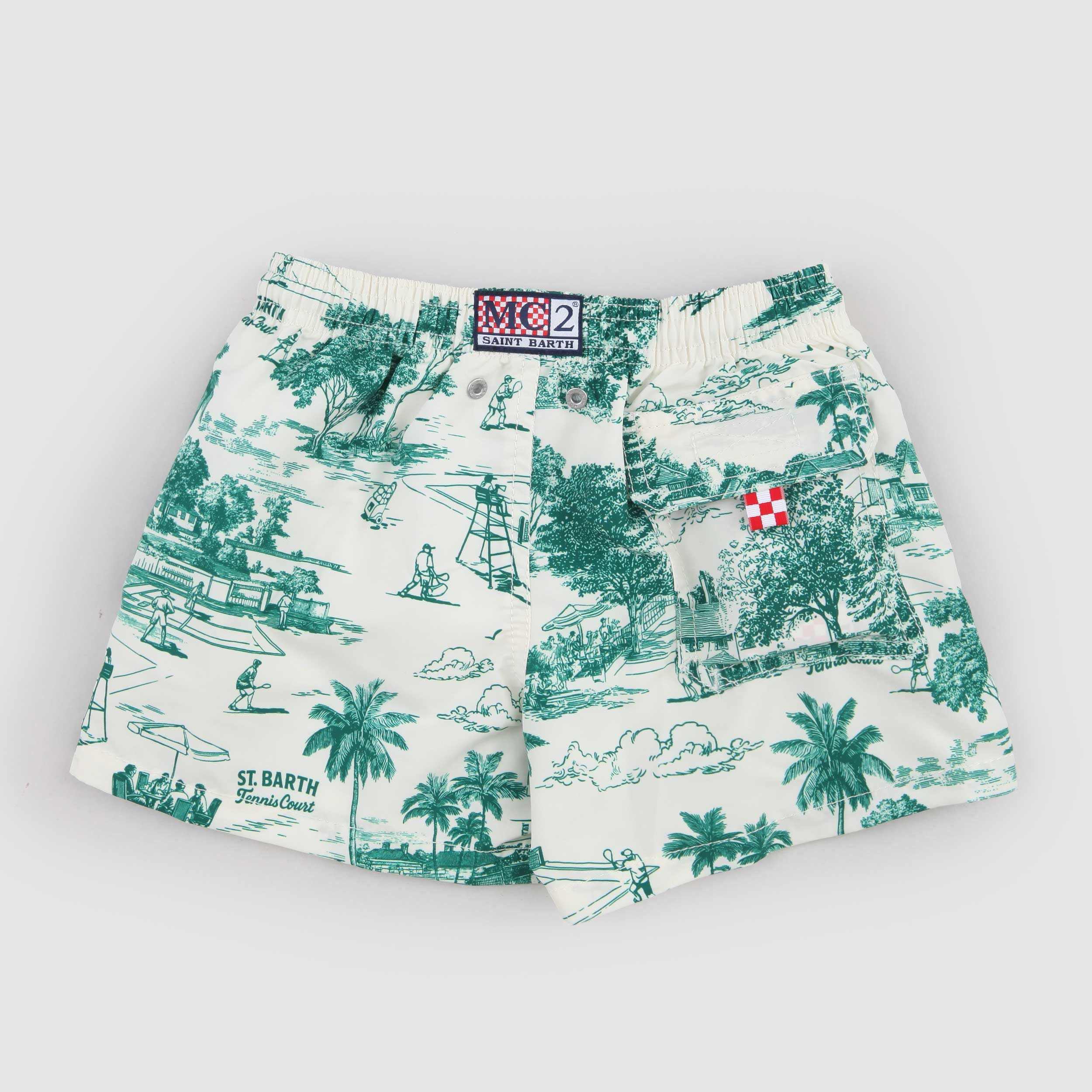 Costume Verde con Chiusura a Strappo Firmato MC2 SAINT BARTH