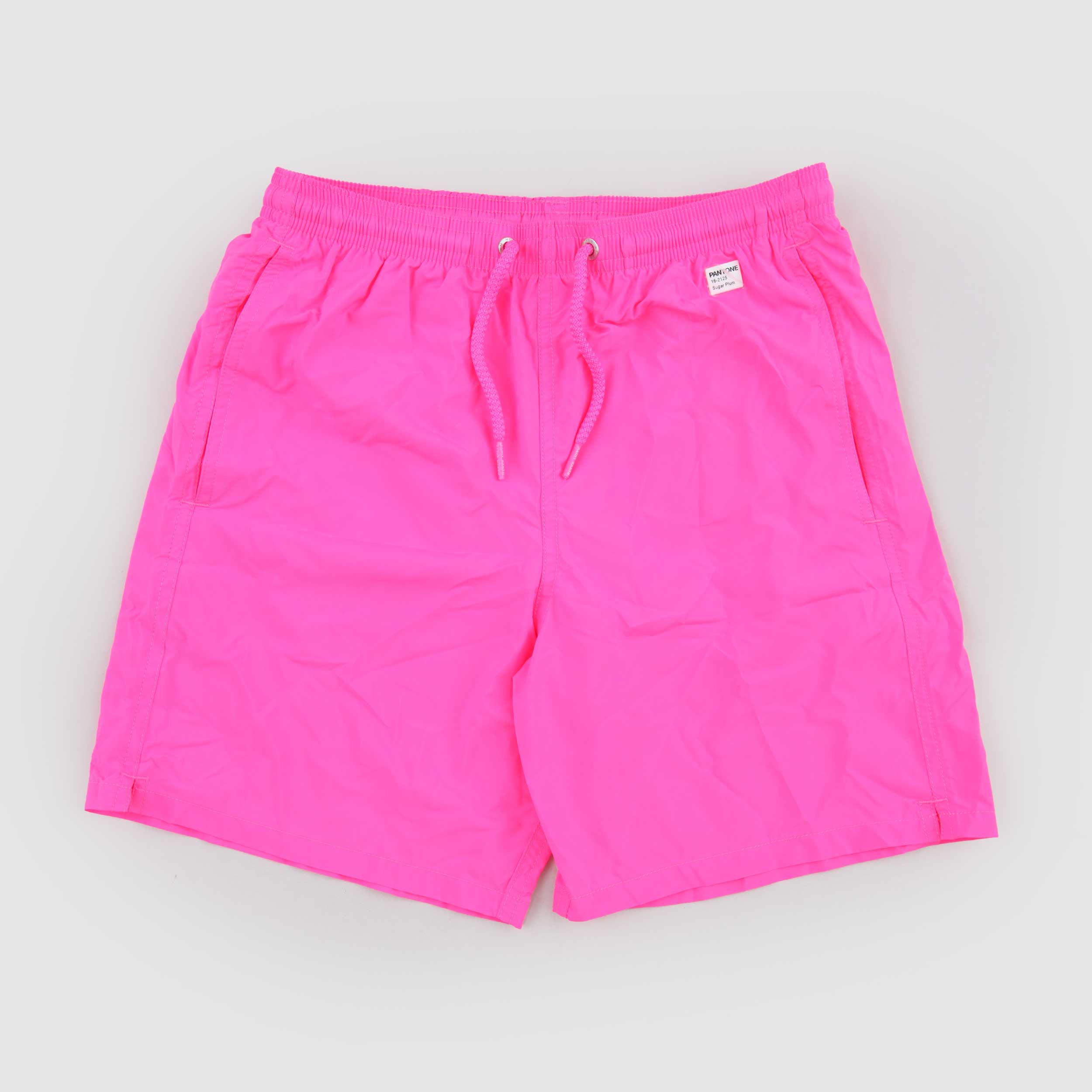 Neon Pink Swim Trunks with MC2 SAINT BARTH Flap
