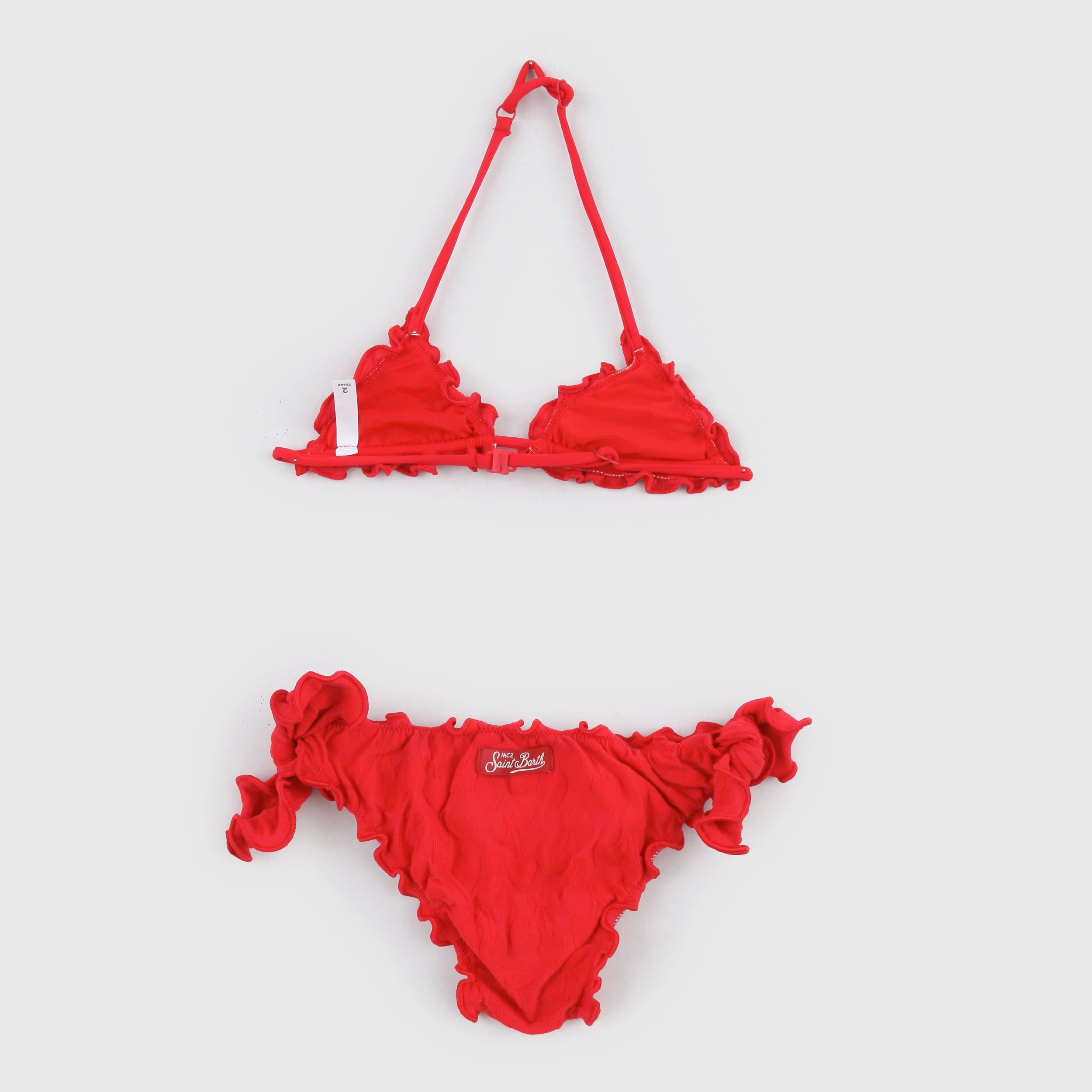 Costume Rosso con Targhetta Iconica Firmato MC2 SAINT BARTH