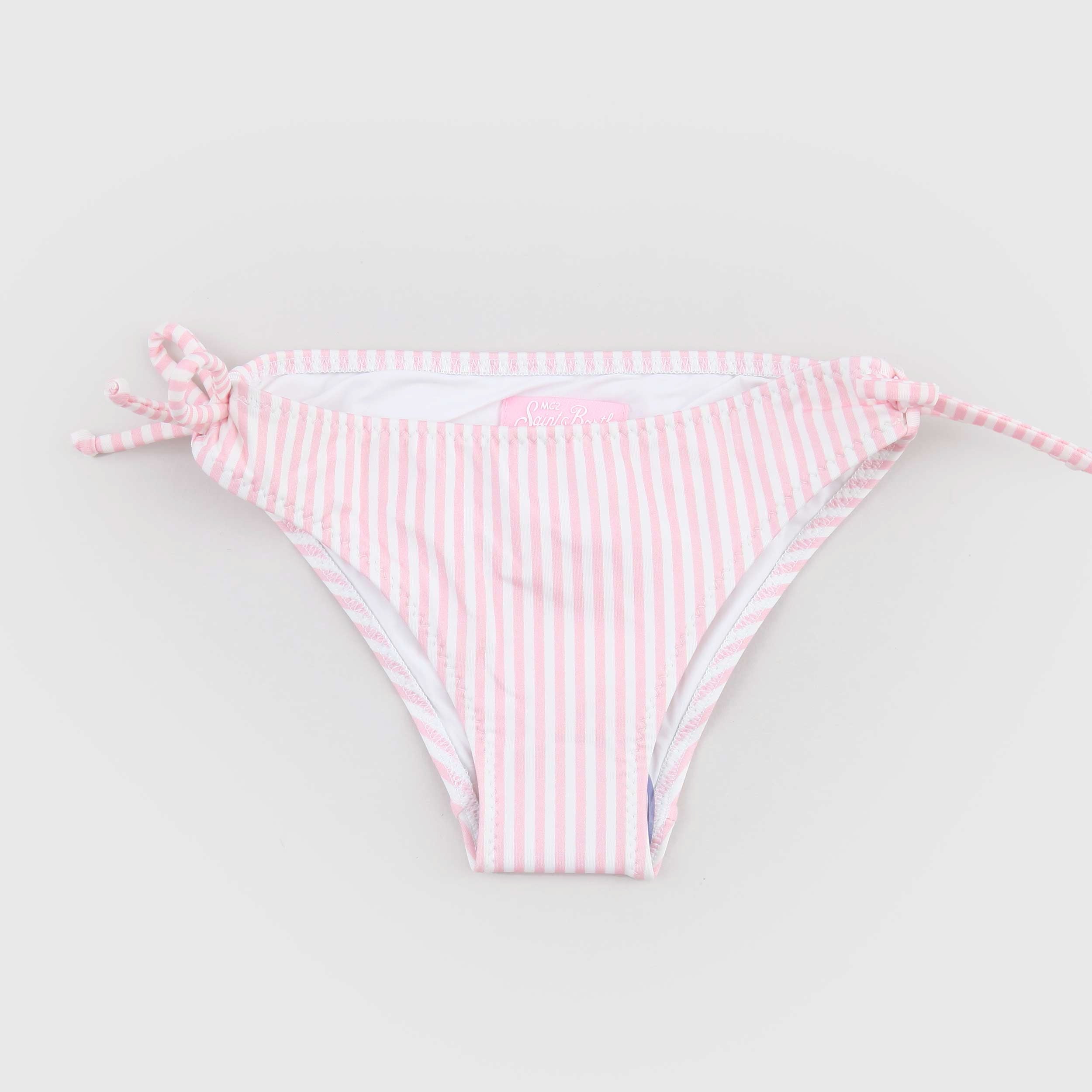 Slip Rosa a Righe con Ricamo Firmato MC2 SAINT BARTH