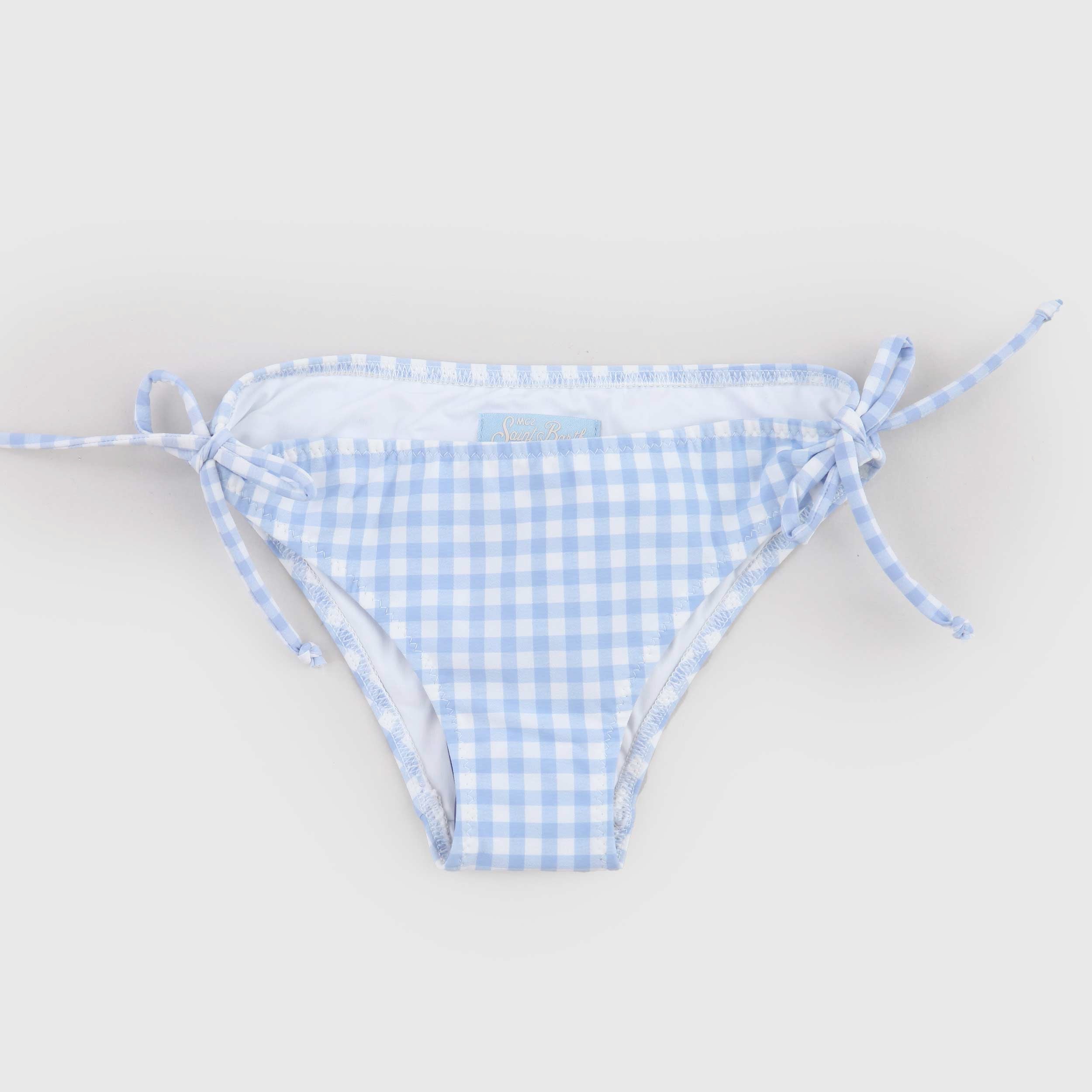 Slip Celeste e Bianco a Quadri Firmato MC2 SAINT BARTH