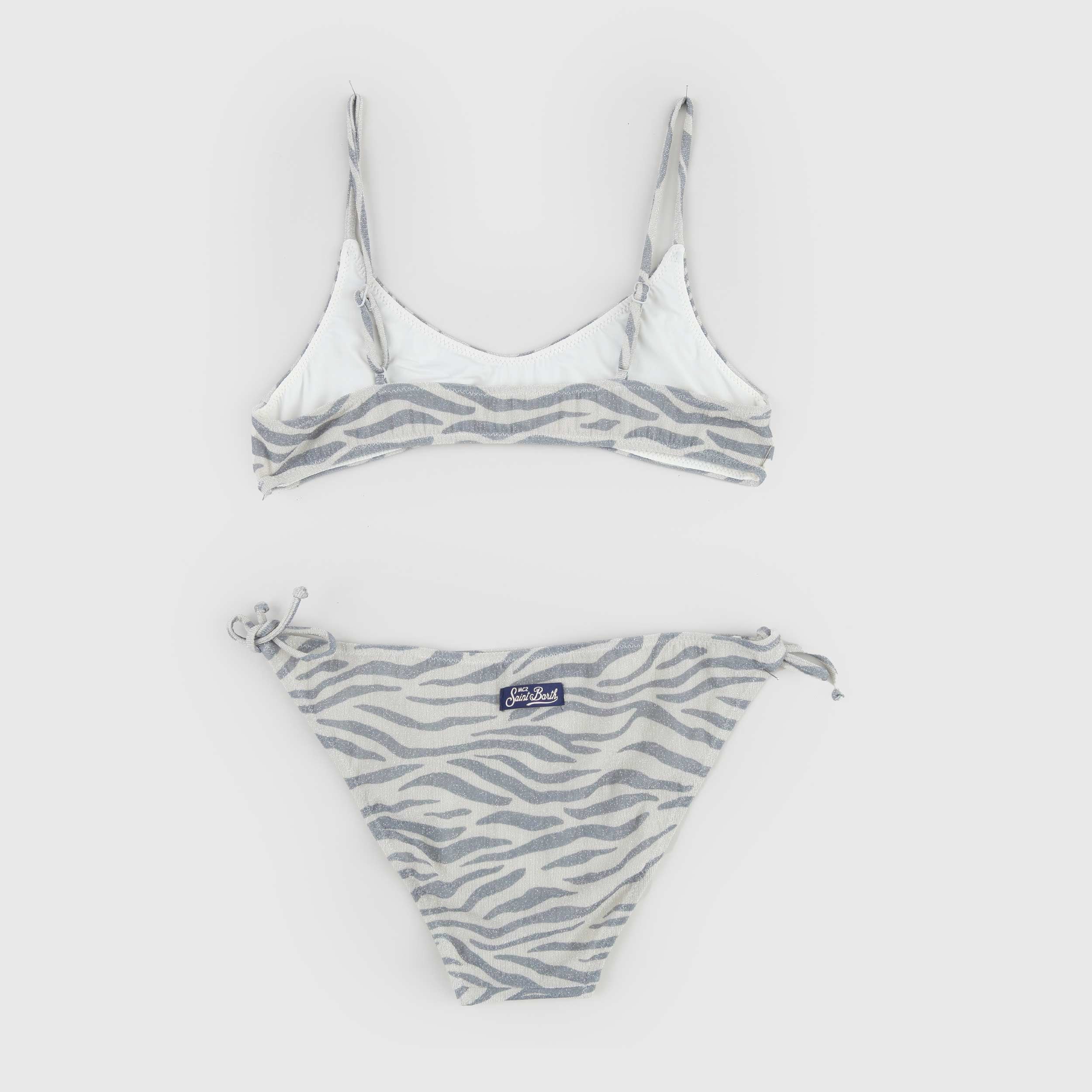 Costume Grigio e Beige Glitterato Firmato MC2 SAINT BARTH