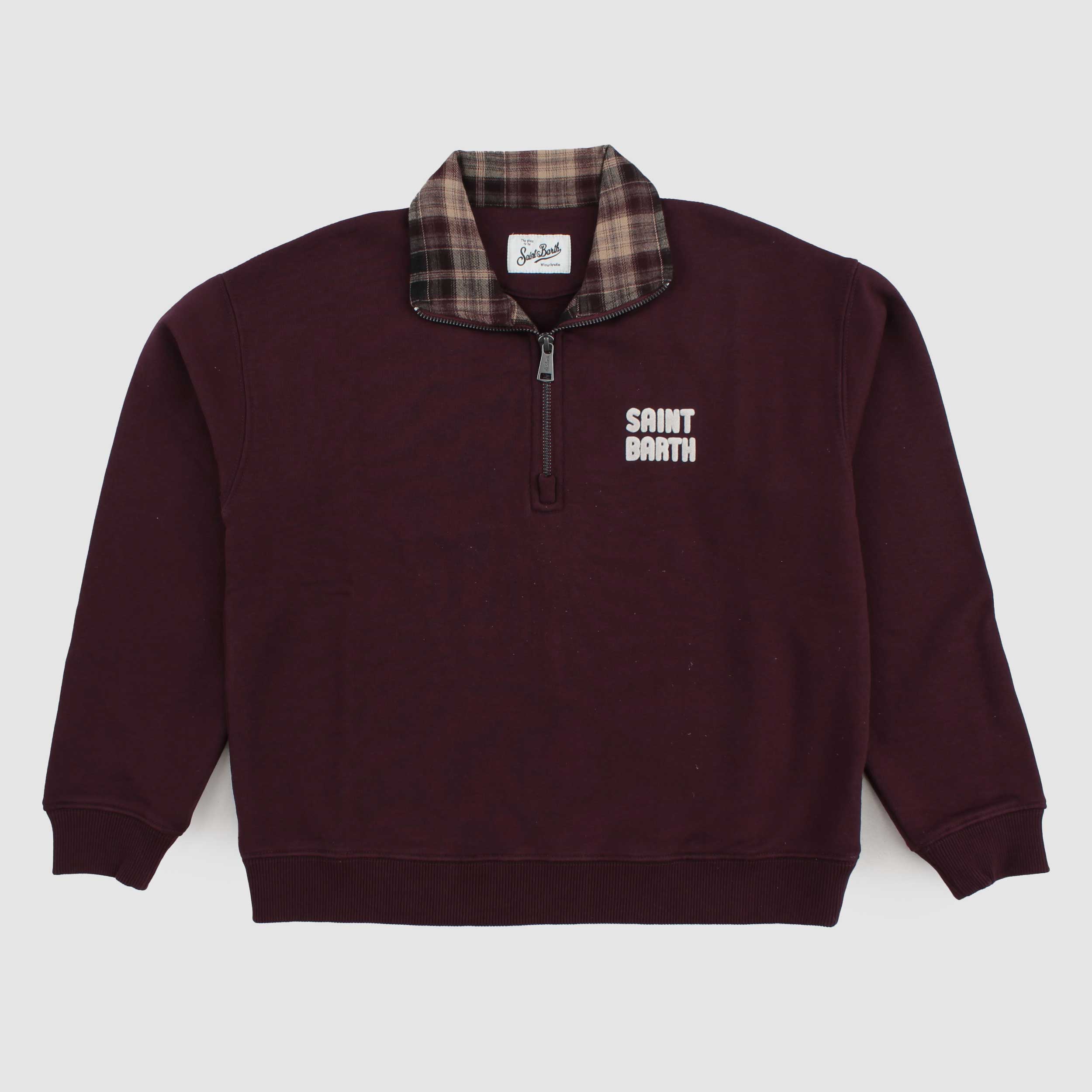 Color Vinaccio Sweatshirt Polo Model for Boys by MC2 SAINT BARTH