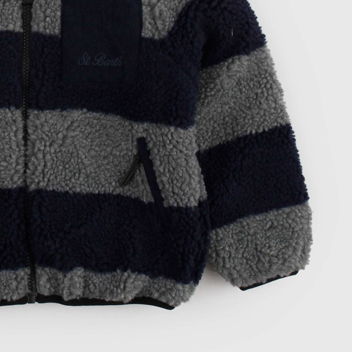 Keystone Gray Teddy Jacket for Baby MC2 SAINT BARTH