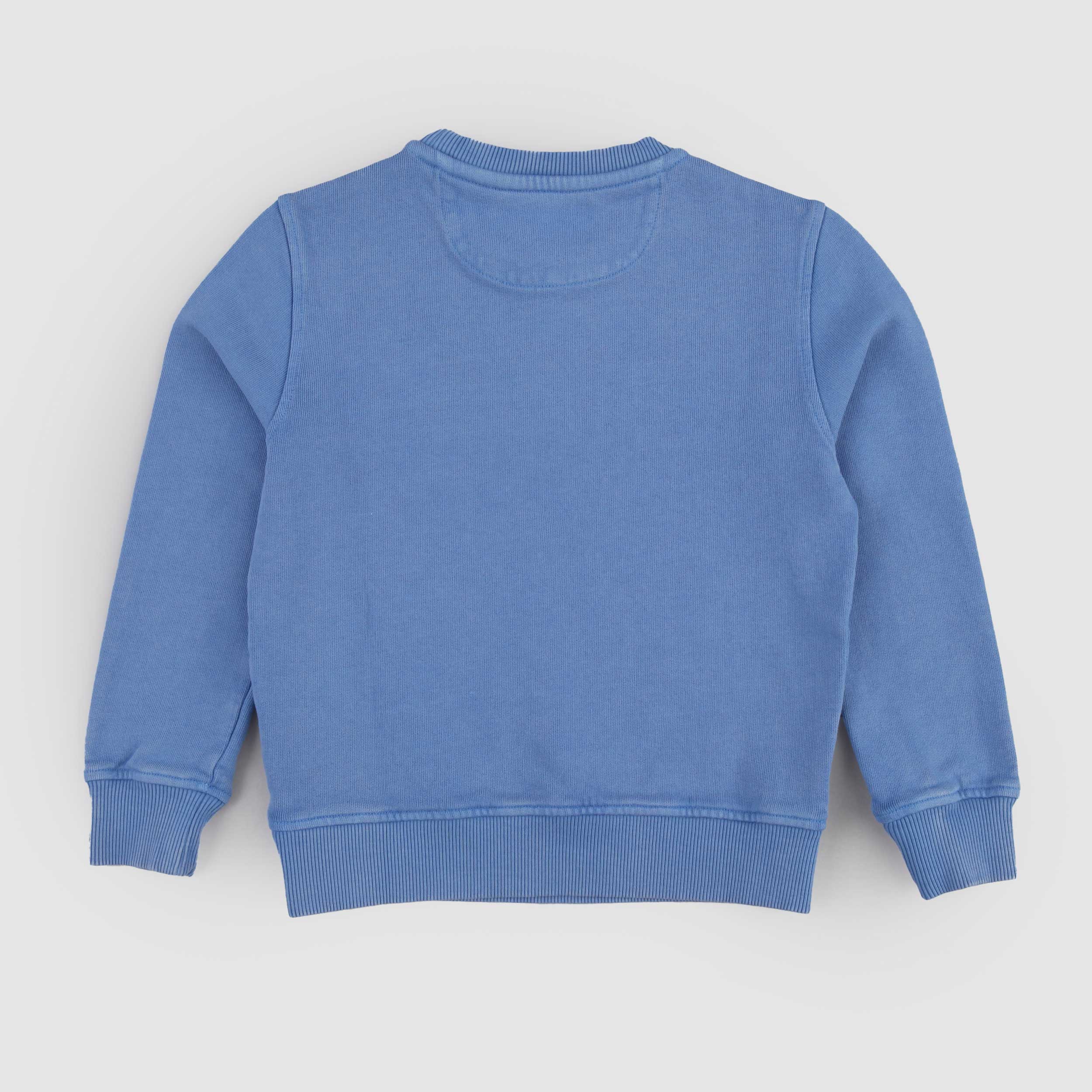 Light Blue Sweatshirt with Embossed Writing by MC2 SAINT BARTH