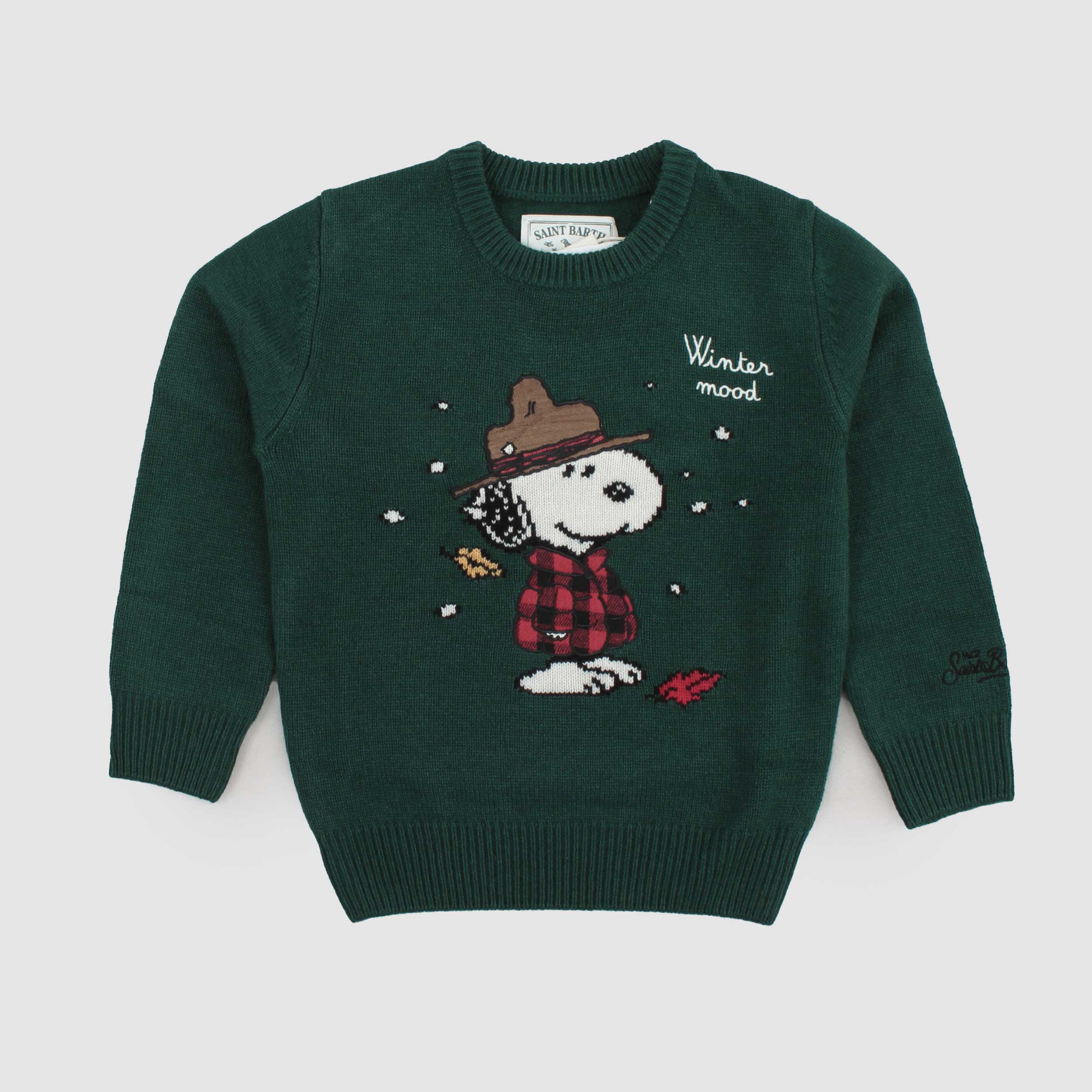 Green T-Shirt with Child Design by MC2 SAINT BARTH