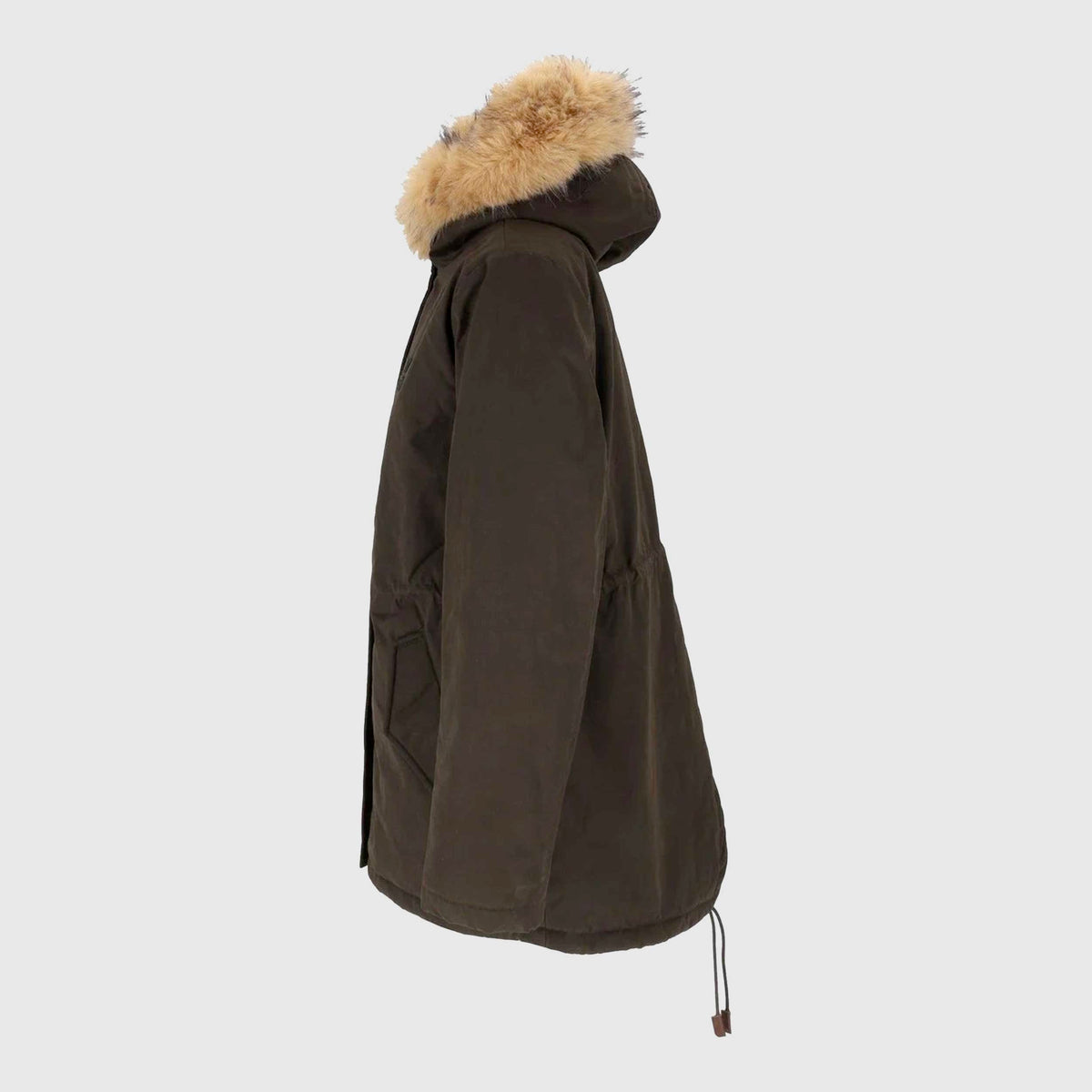 Parka Green Coat with Fur for Girl MC2 SAINT BARTH