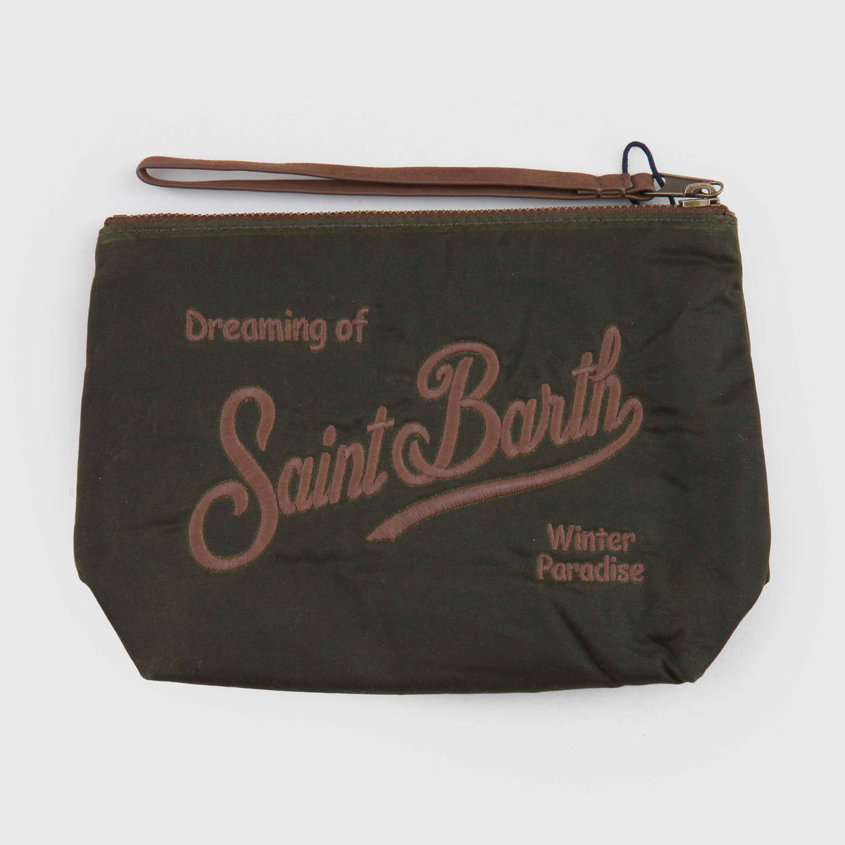 Pochette Aline Verde con Logo Marrone per Ragazze MC2 SAINT BARTH