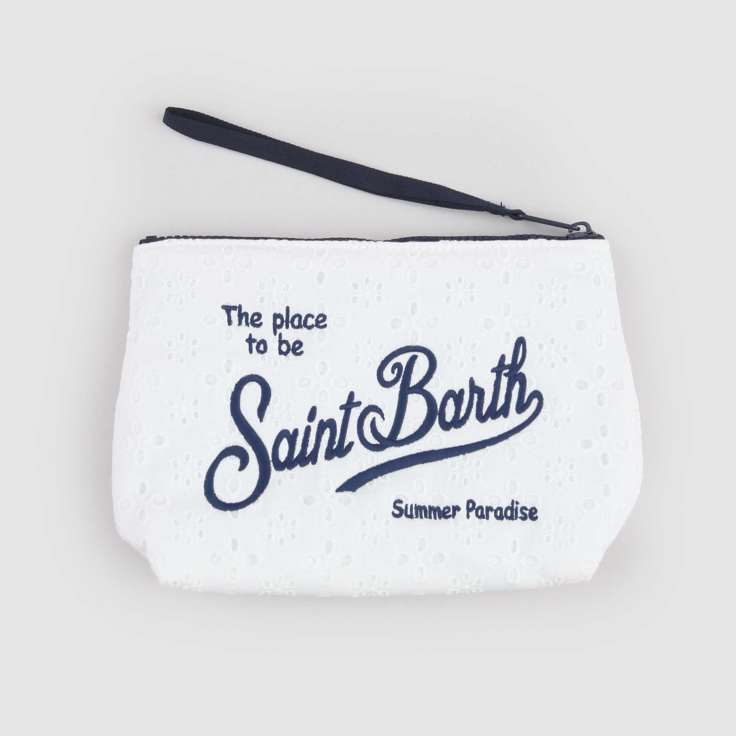 Pochette in Tessuto Sangallo Bianco Firmata MC2 SAINT BARTH