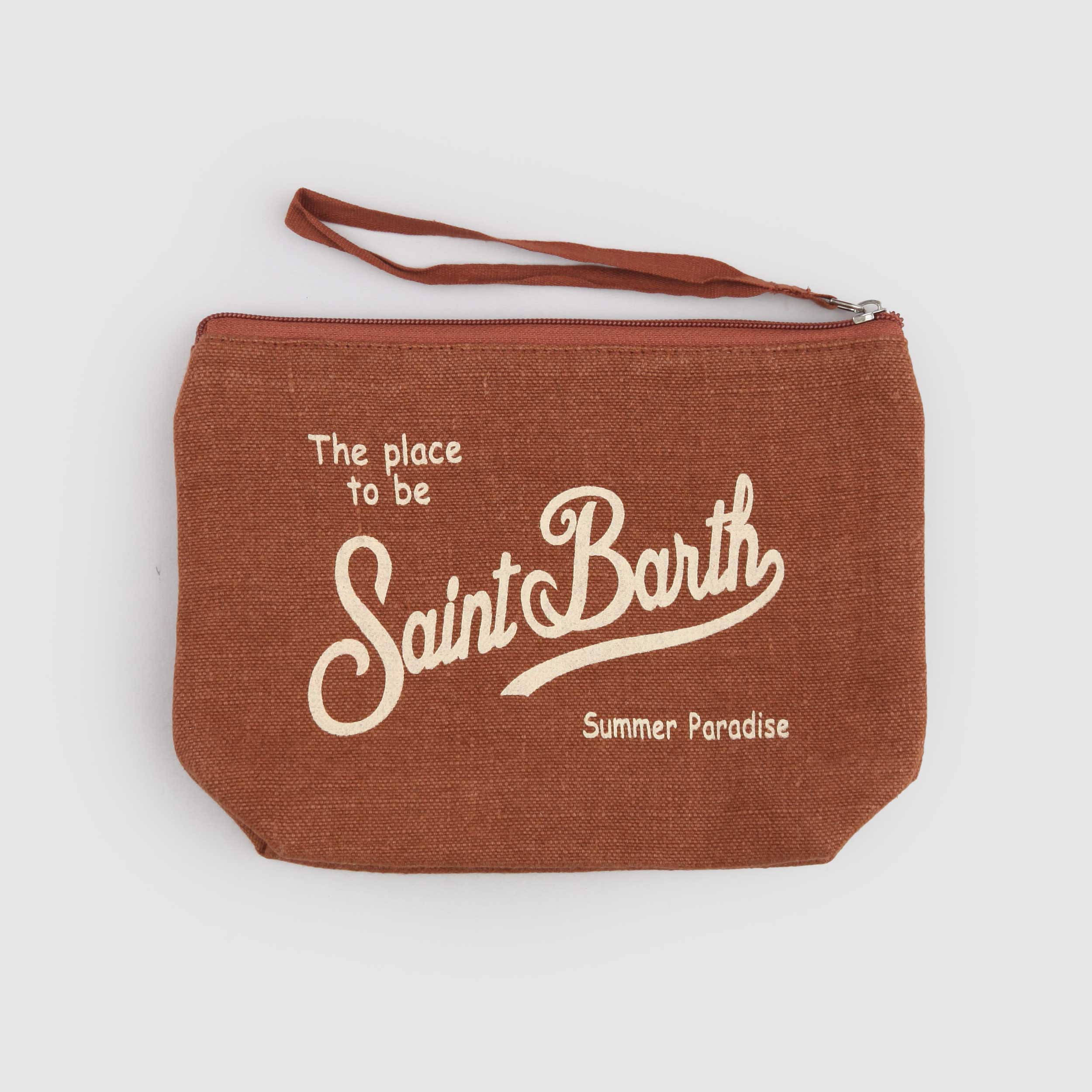 Pochette in Lino Color Marrone Firmata MC2 SAINT BARTH