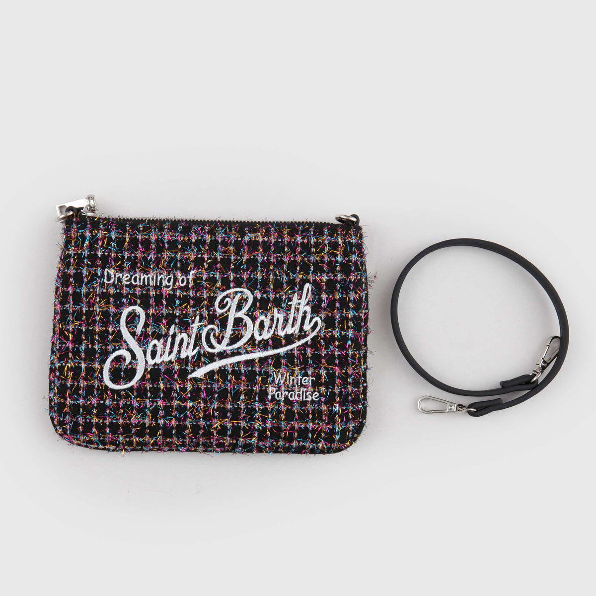 Parisienne Mini Tweed Black Bag for Girl MC2 SAINT BARTH