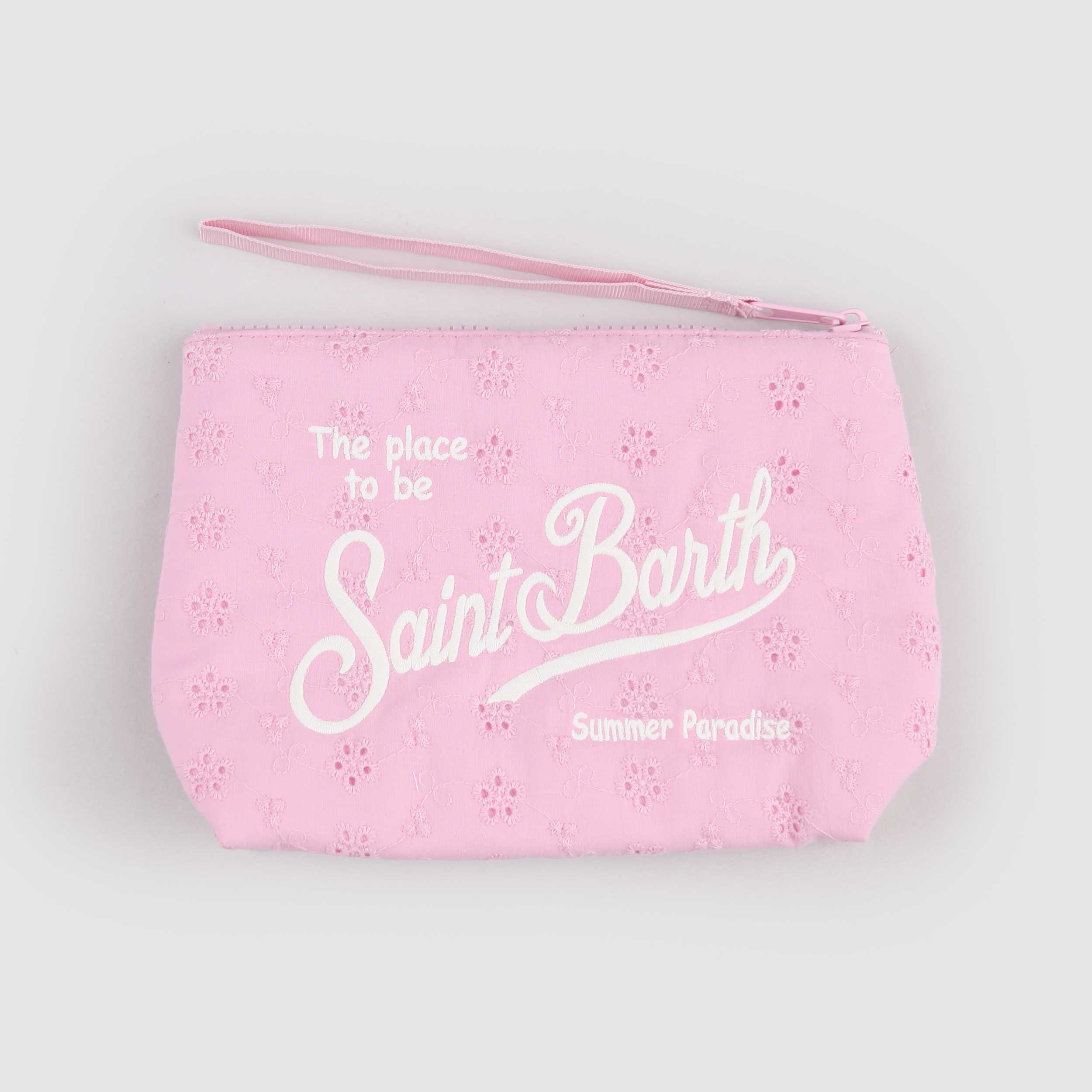 Pochette in Tessuto Sangallo Rosa Firmata MC2 SAINT BARTH