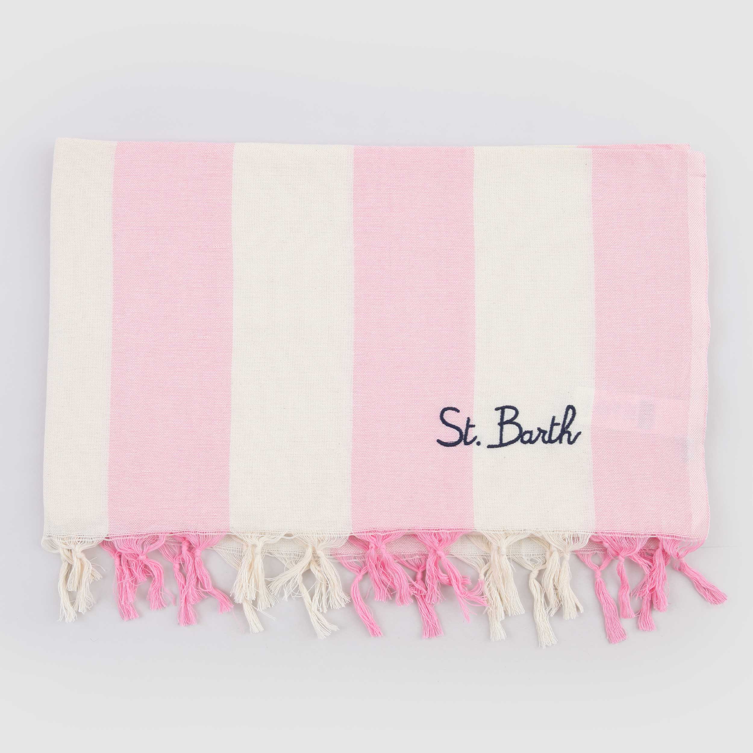 Telo Mare Rosa e Bianco a Righe Firmato MC2 SAINT BARTH