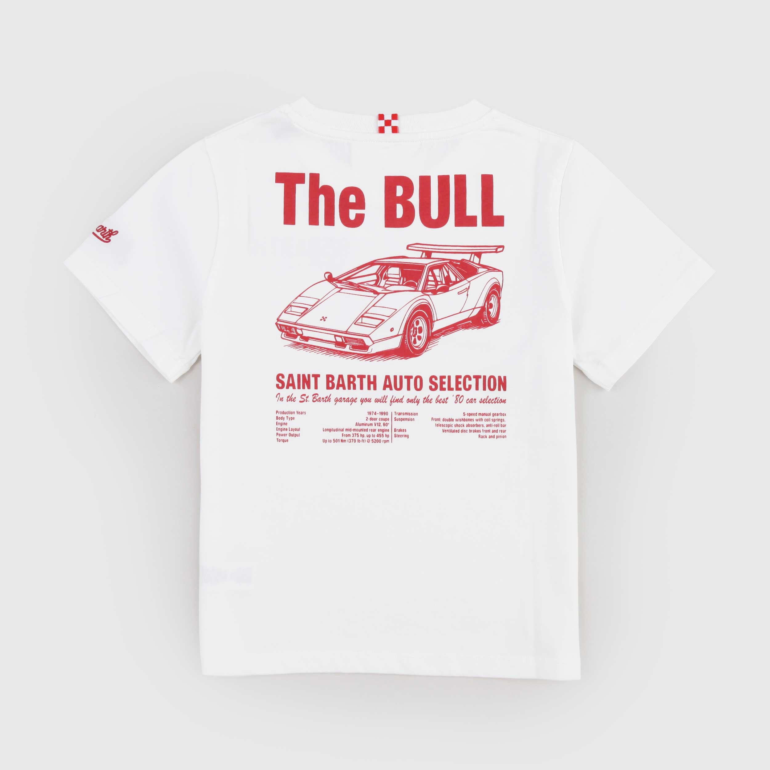 T-shirt Bianca con Stampa sul Retro Firmata MC2 SAINT BARTH