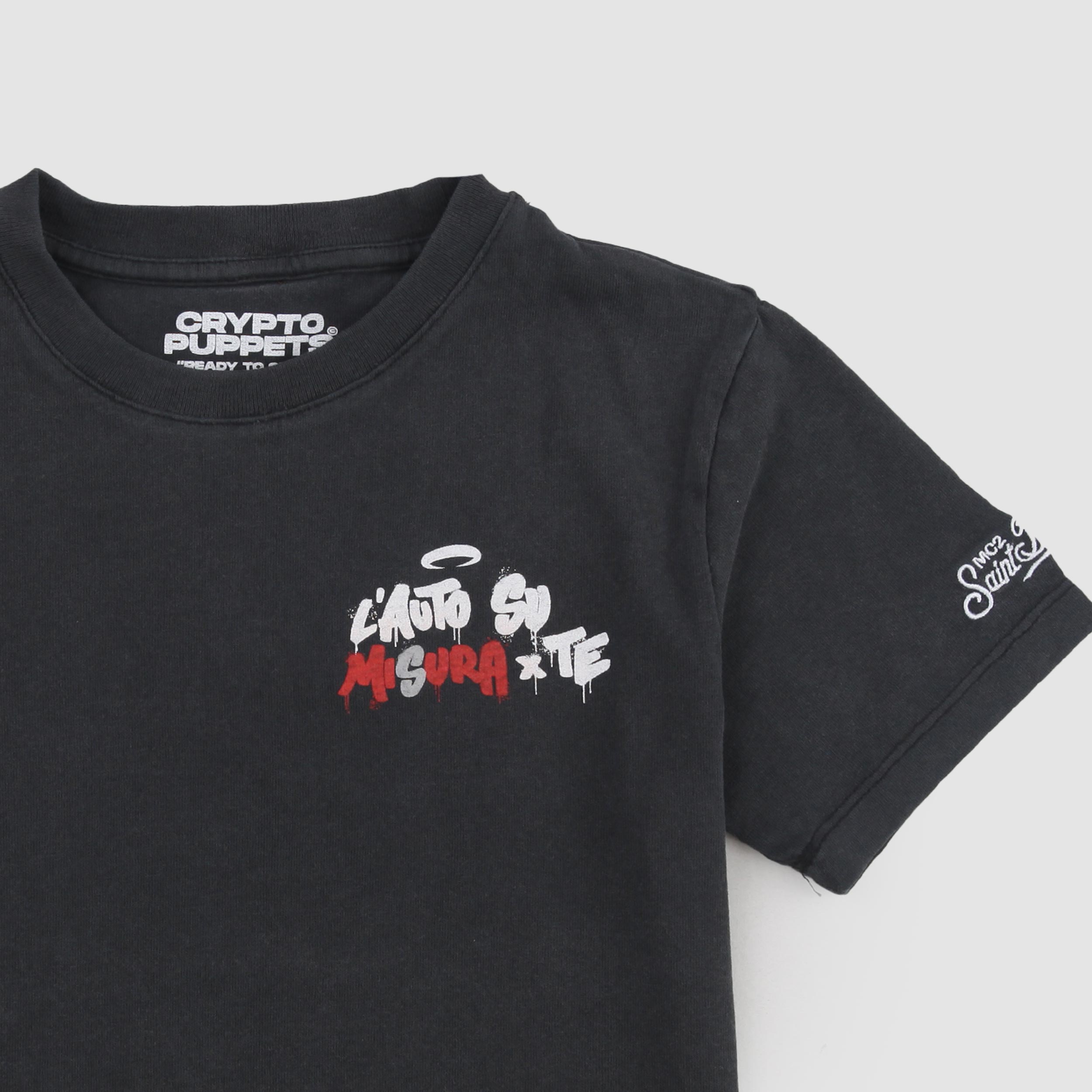 T-shirt Antracite con Stampa By MC2 SAINT BARTH