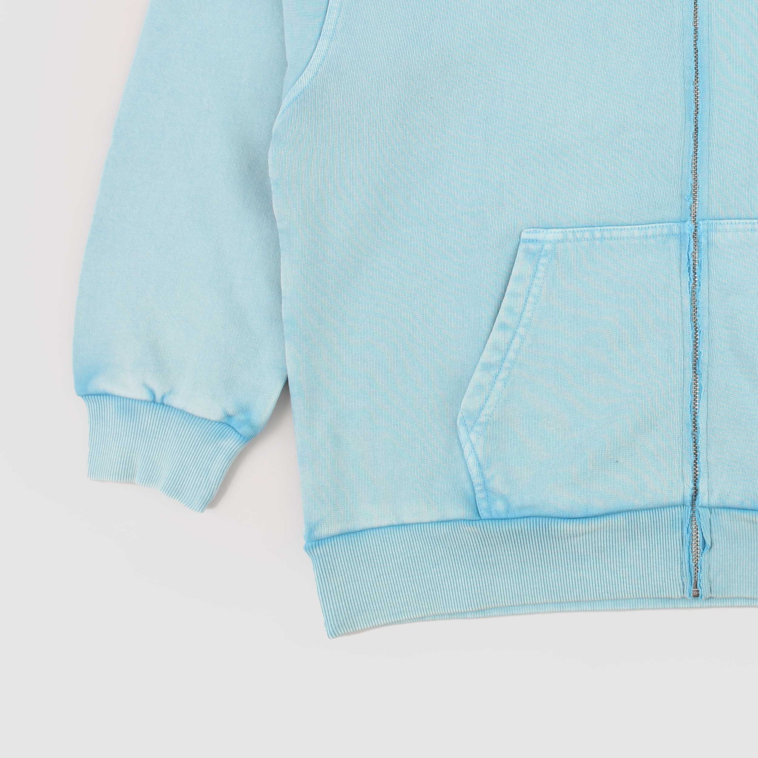 Felpa Celeste con Cappuccio Firmata MM6