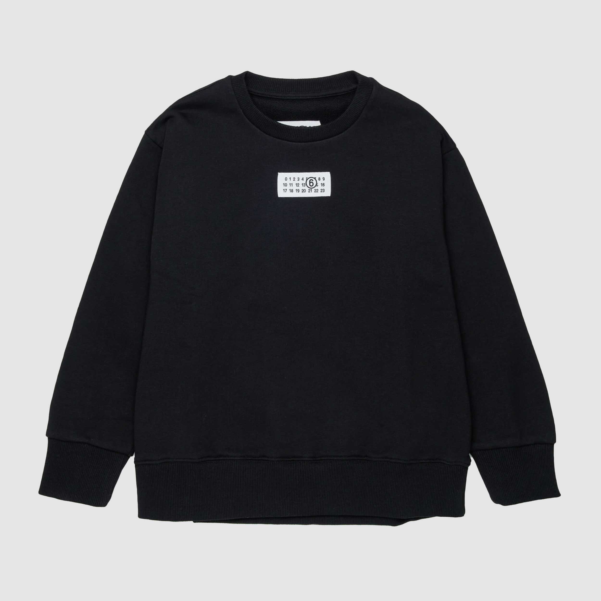 Felpa Nera Con Logo Iconico firmata MM6