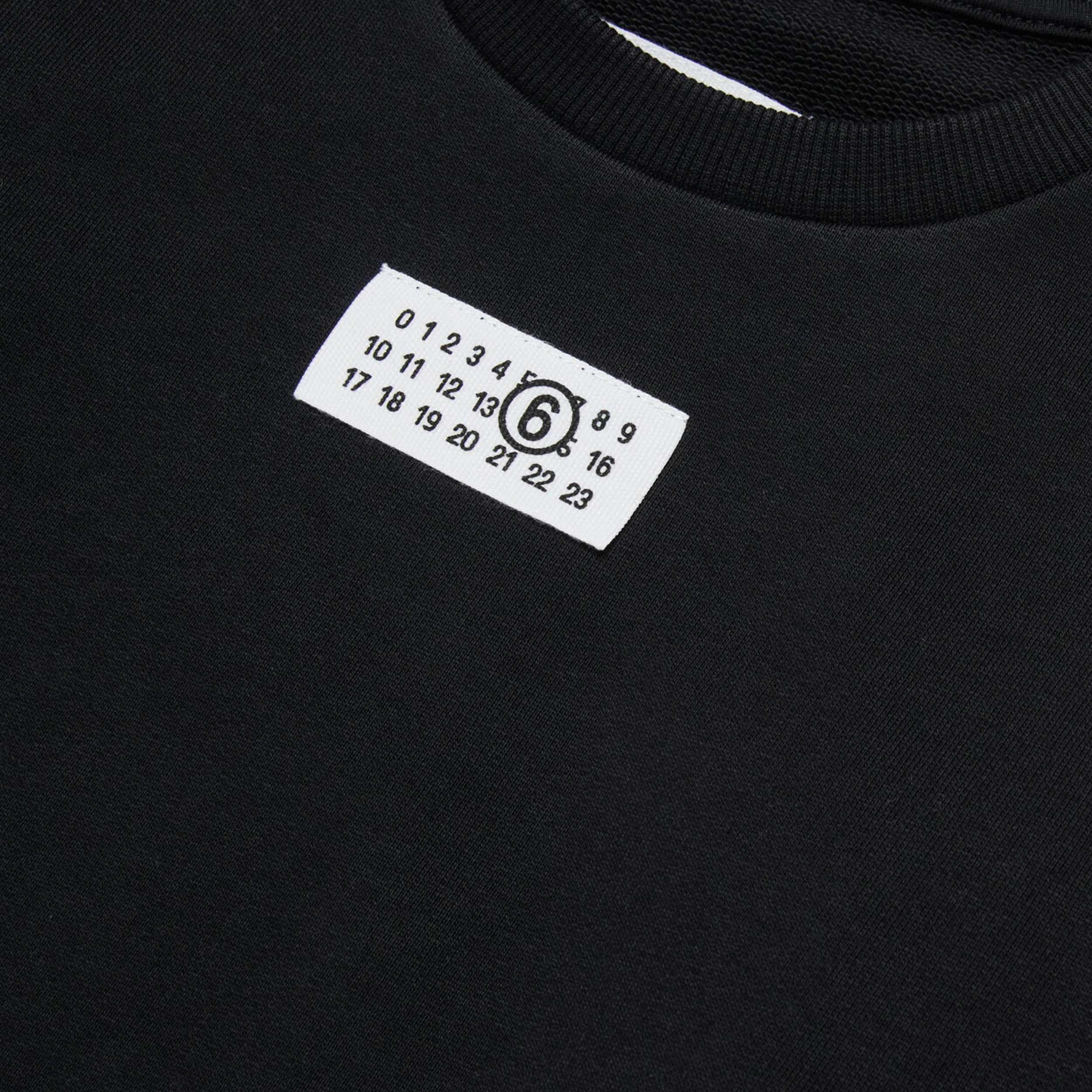 Felpa Nera Con Logo Iconico firmata MM6