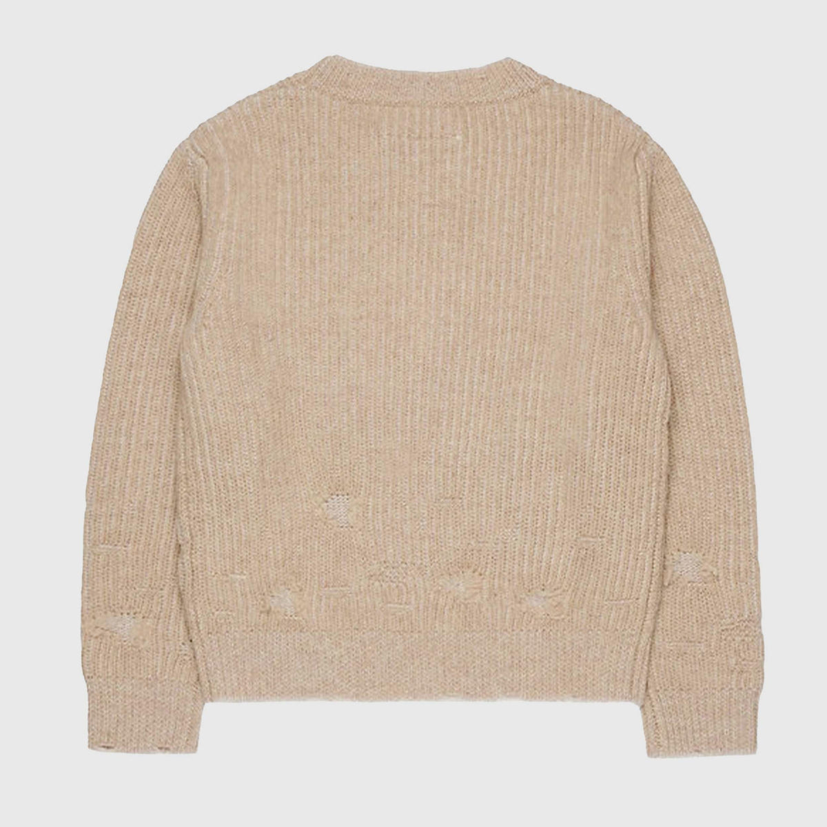 Beige Color Knit Pullover for Girl Signed MM6